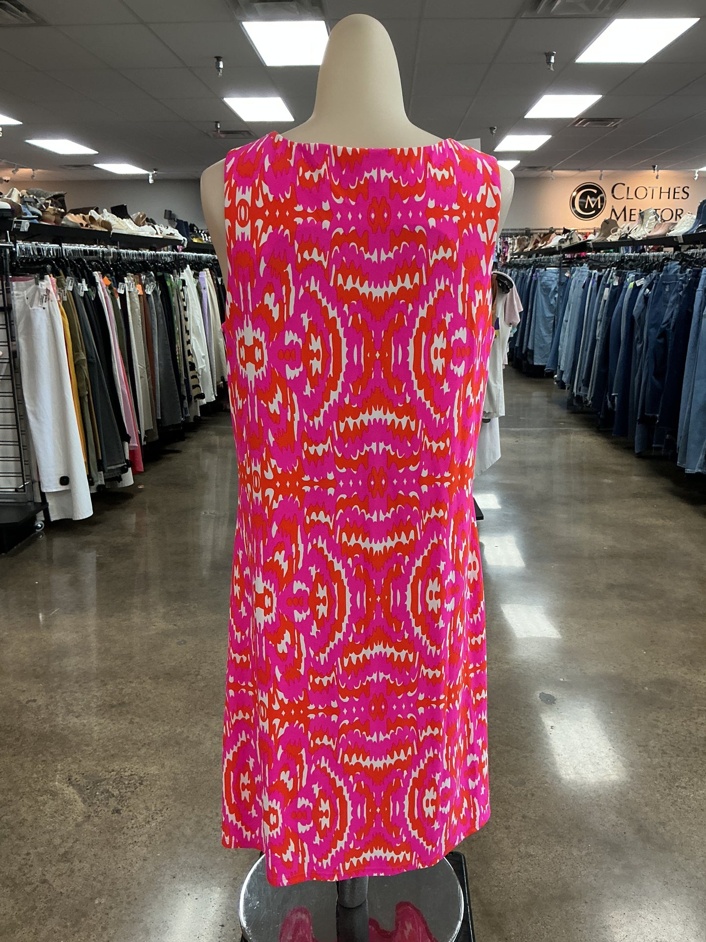 Dress Casual Short By Jude Connally In Orange & Pink, Size:L