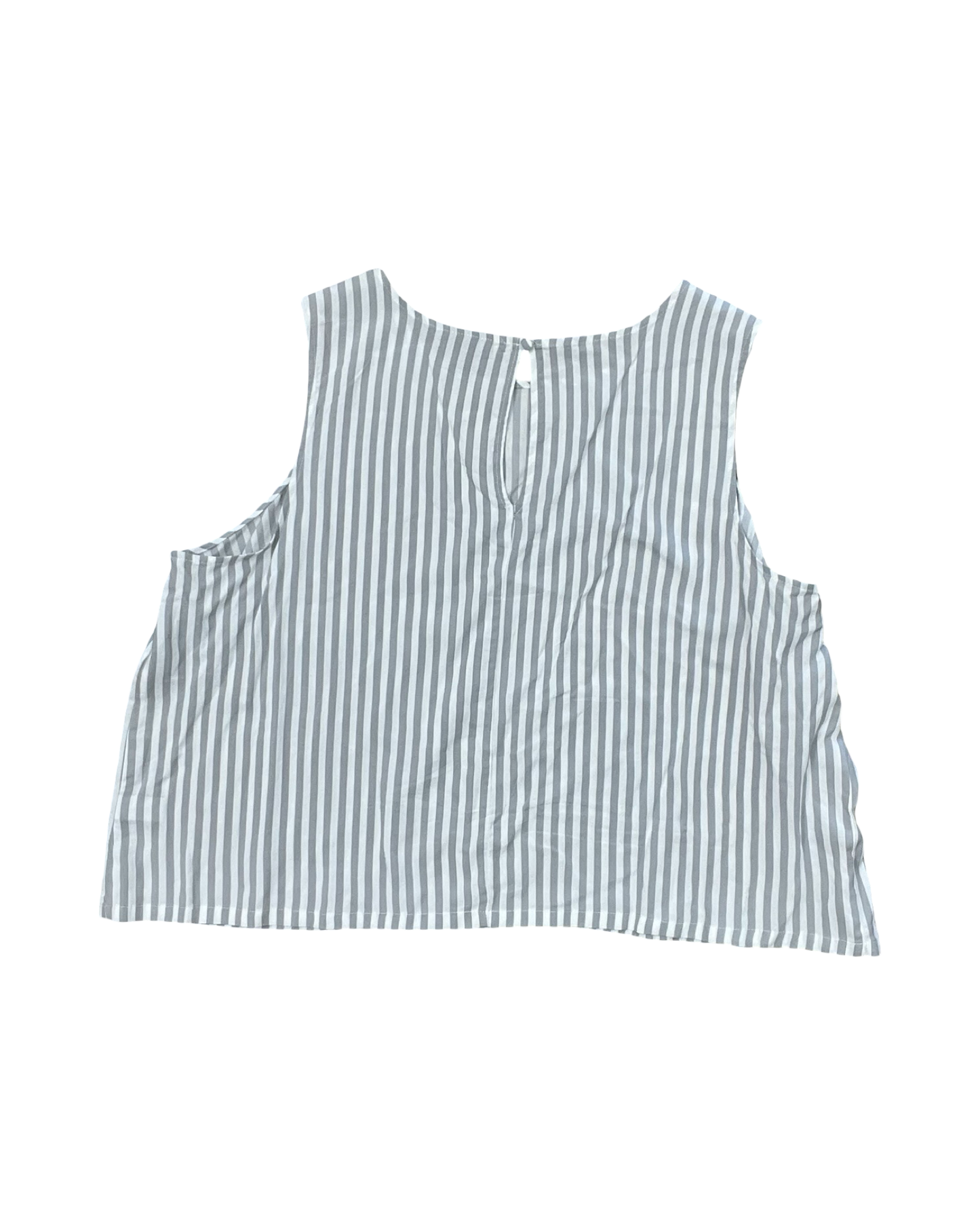 Top Sleeveless By Torrid In Grey & White, Size:1X