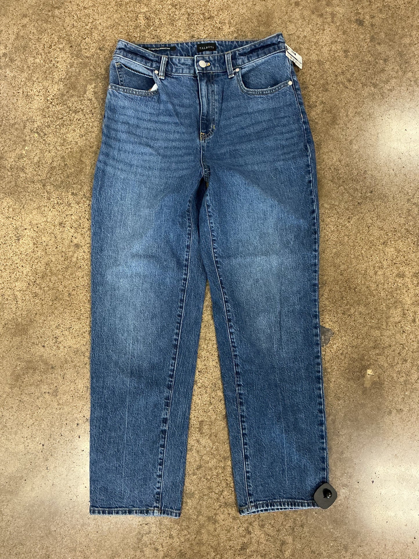 Jeans Straight By Talbots In Blue Denim, Size:8