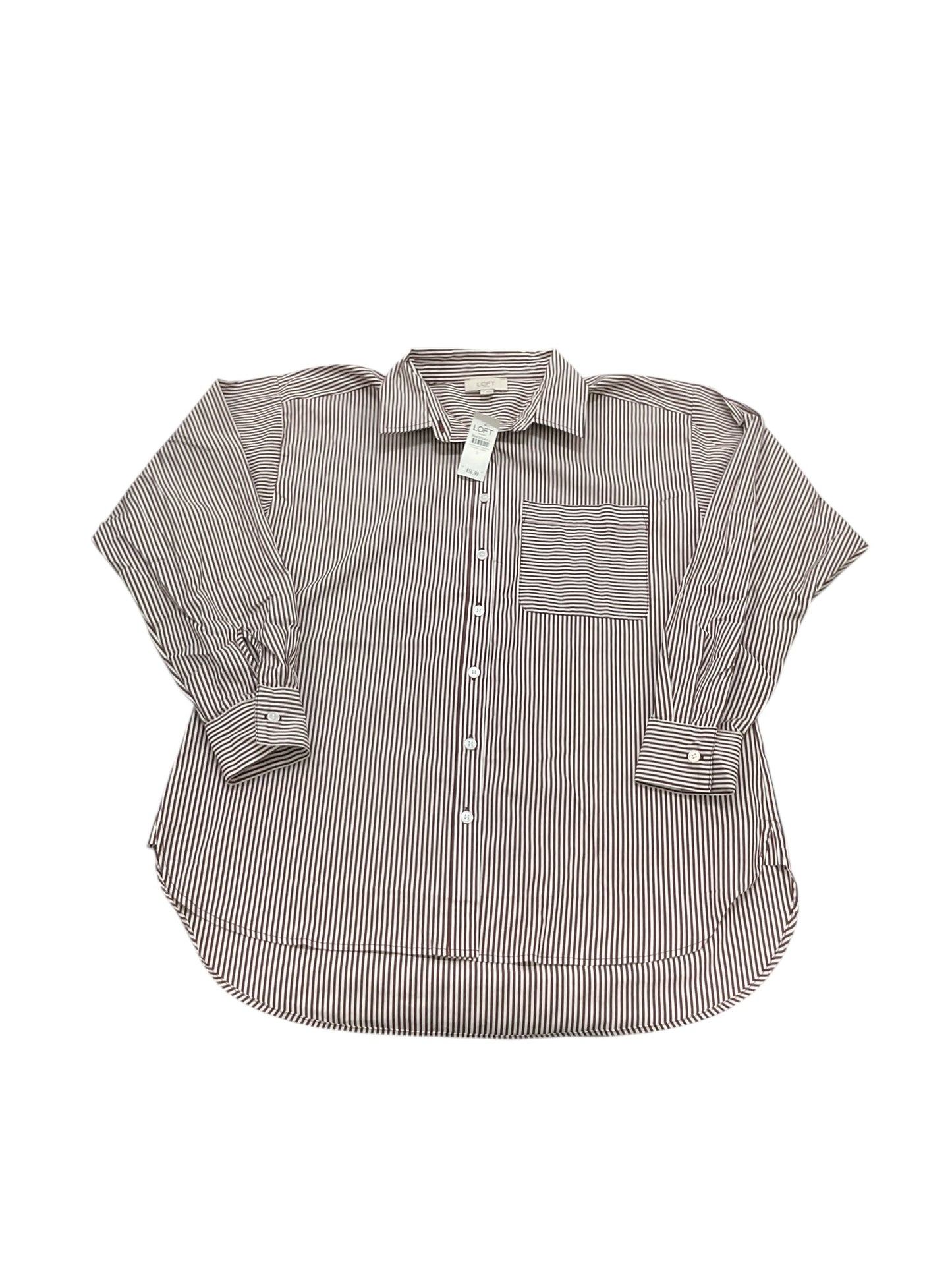 Top Ls By Loft In Maroon, Size:S