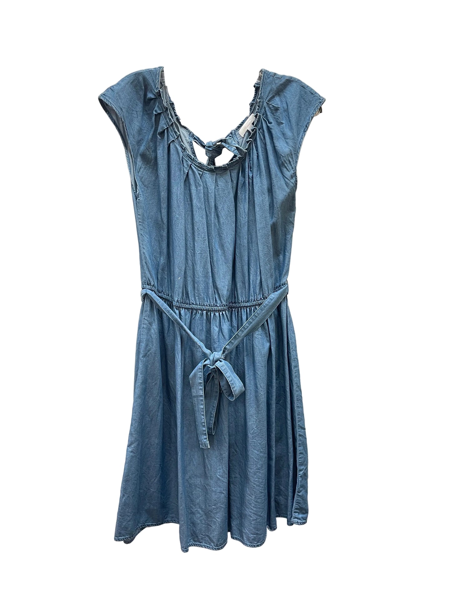 Dress Casual Midi By Lc Lauren Conrad In Blue Denim, Size:L