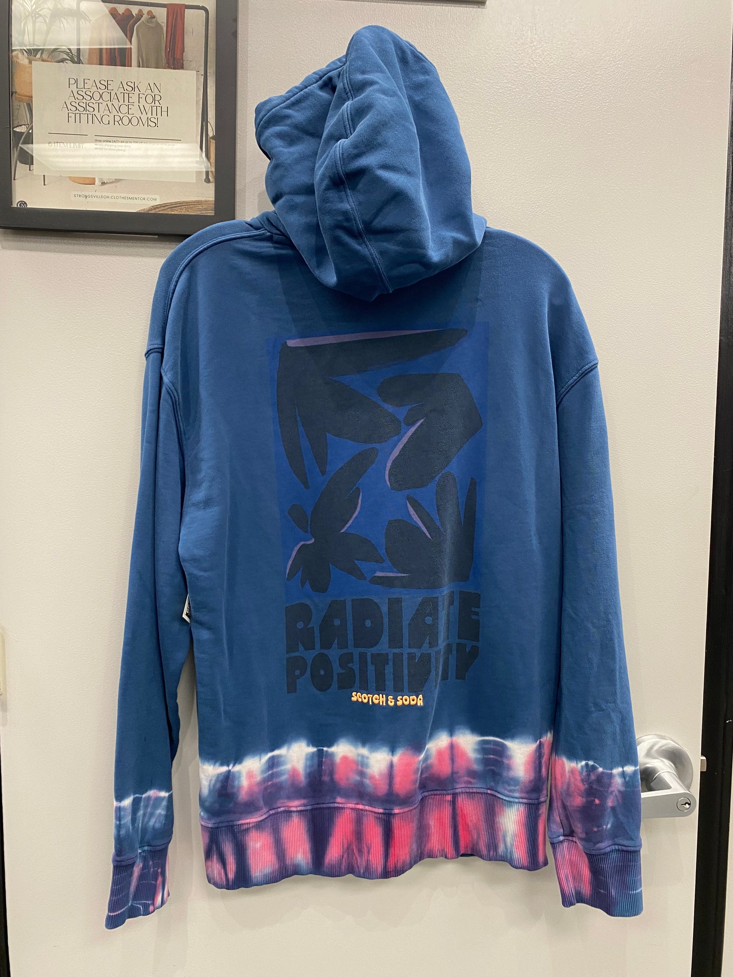 Sweatshirt Hoodie By Scotch & Soda In Blue, Size:M