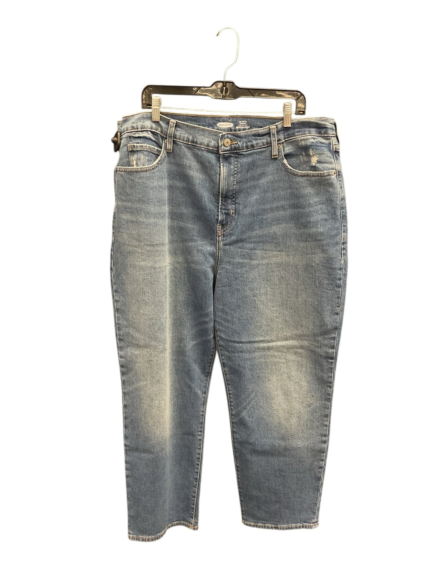 Jeans Straight By Old Navy In Blue Denim, Size:18