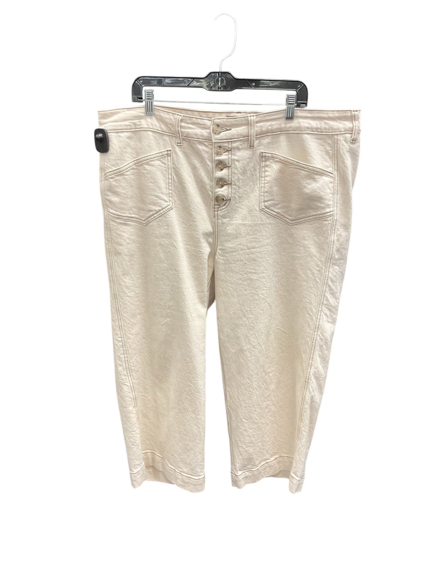 Jeans Cropped By Torrid In Cream Denim, Size:18