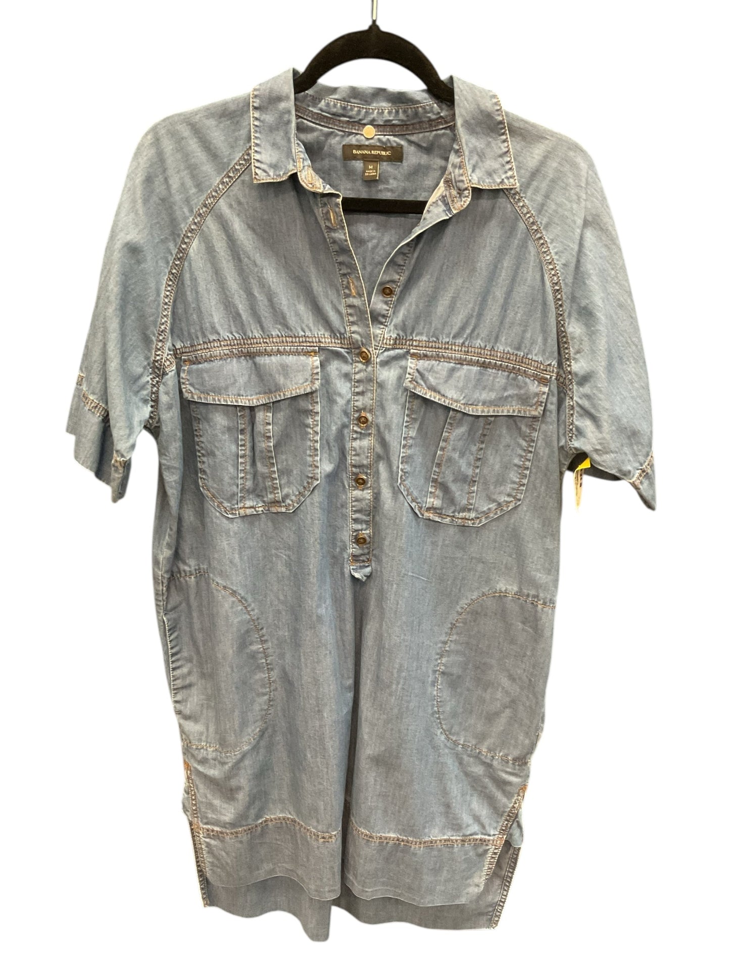 Dress Casual Short By Banana Republic In Blue Denim, Size:M