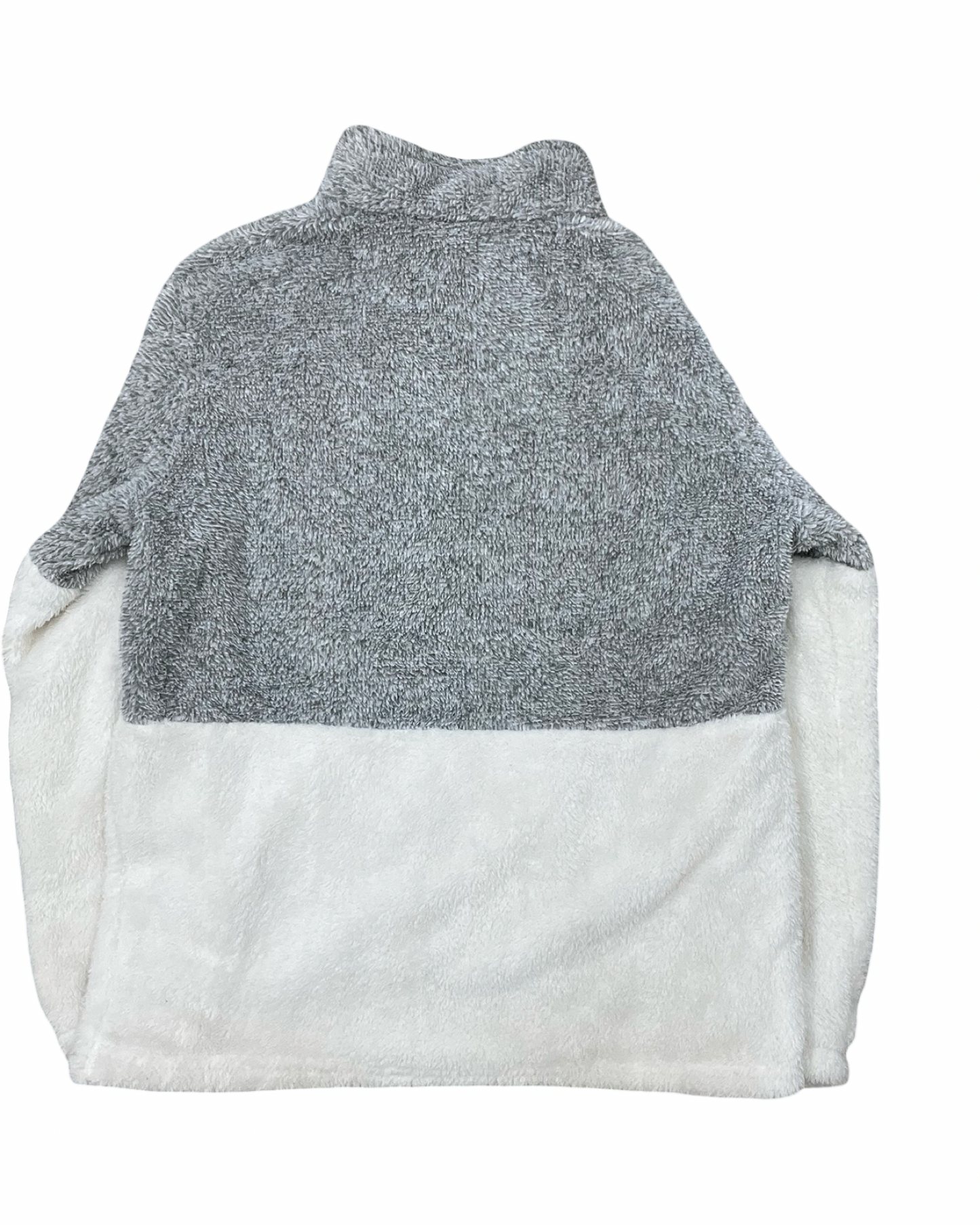 Jacket Fleece By Clothes Mentor In Grey & White, Size:L