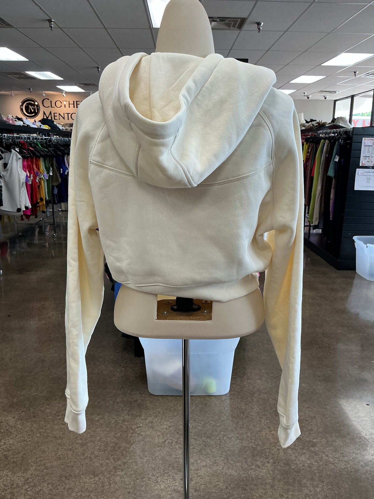 Athletic Sweatshirt Hoodie By Alphalete In Cream, Size:S