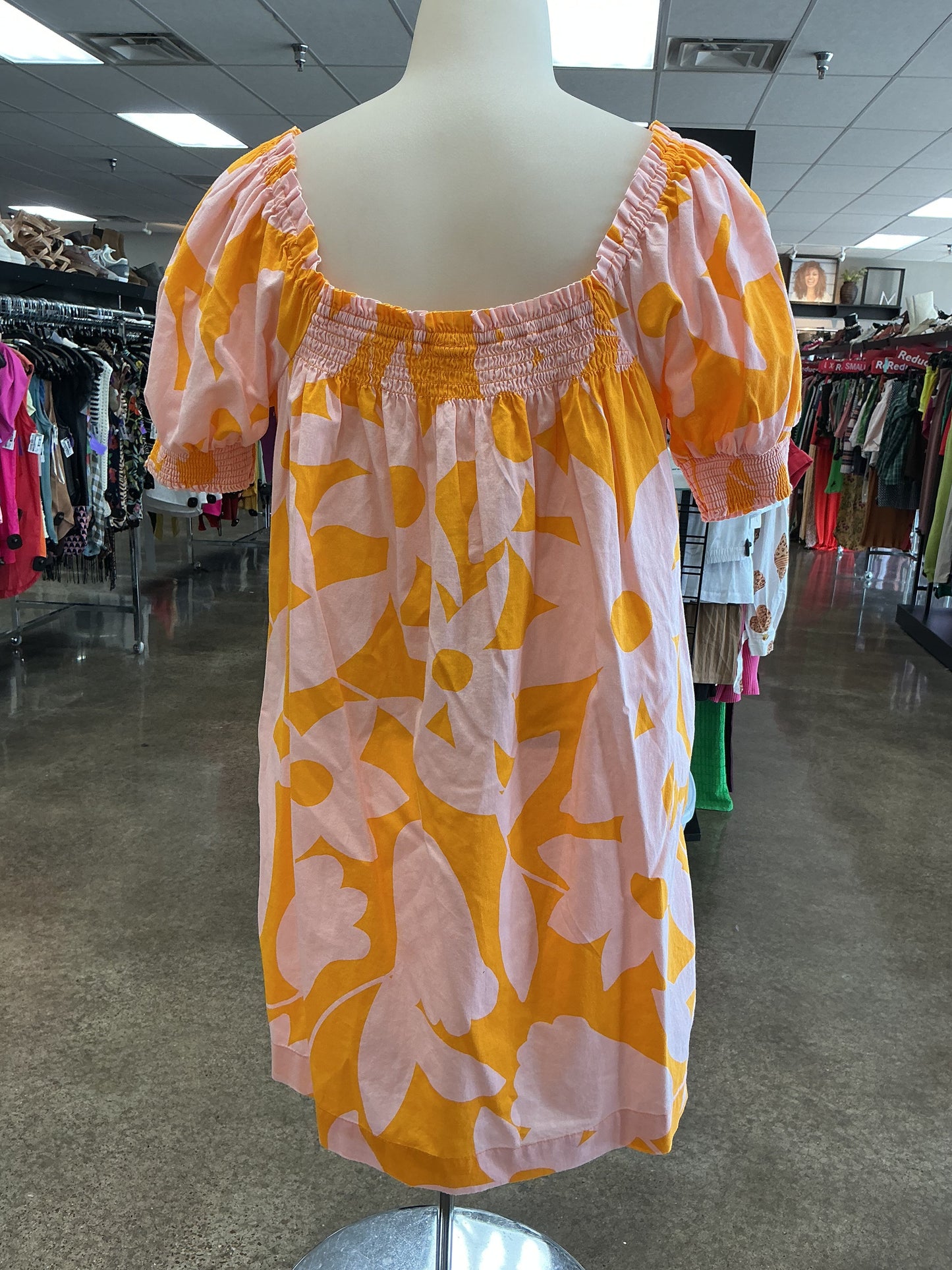 Dress Casual Short By Free People In Orange & Pink, Size:S