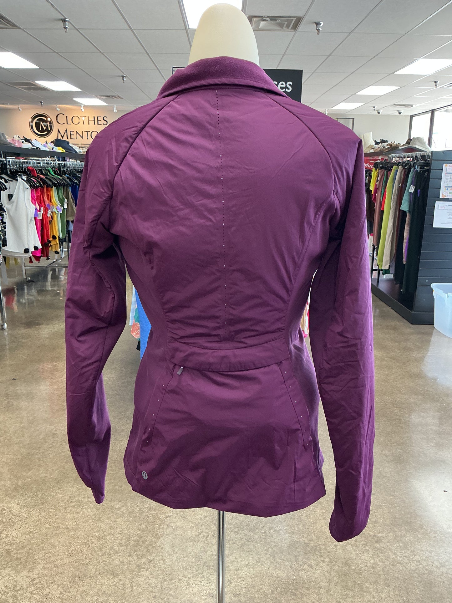 Athletic Jacket By Lululemon In Purple, Size:4