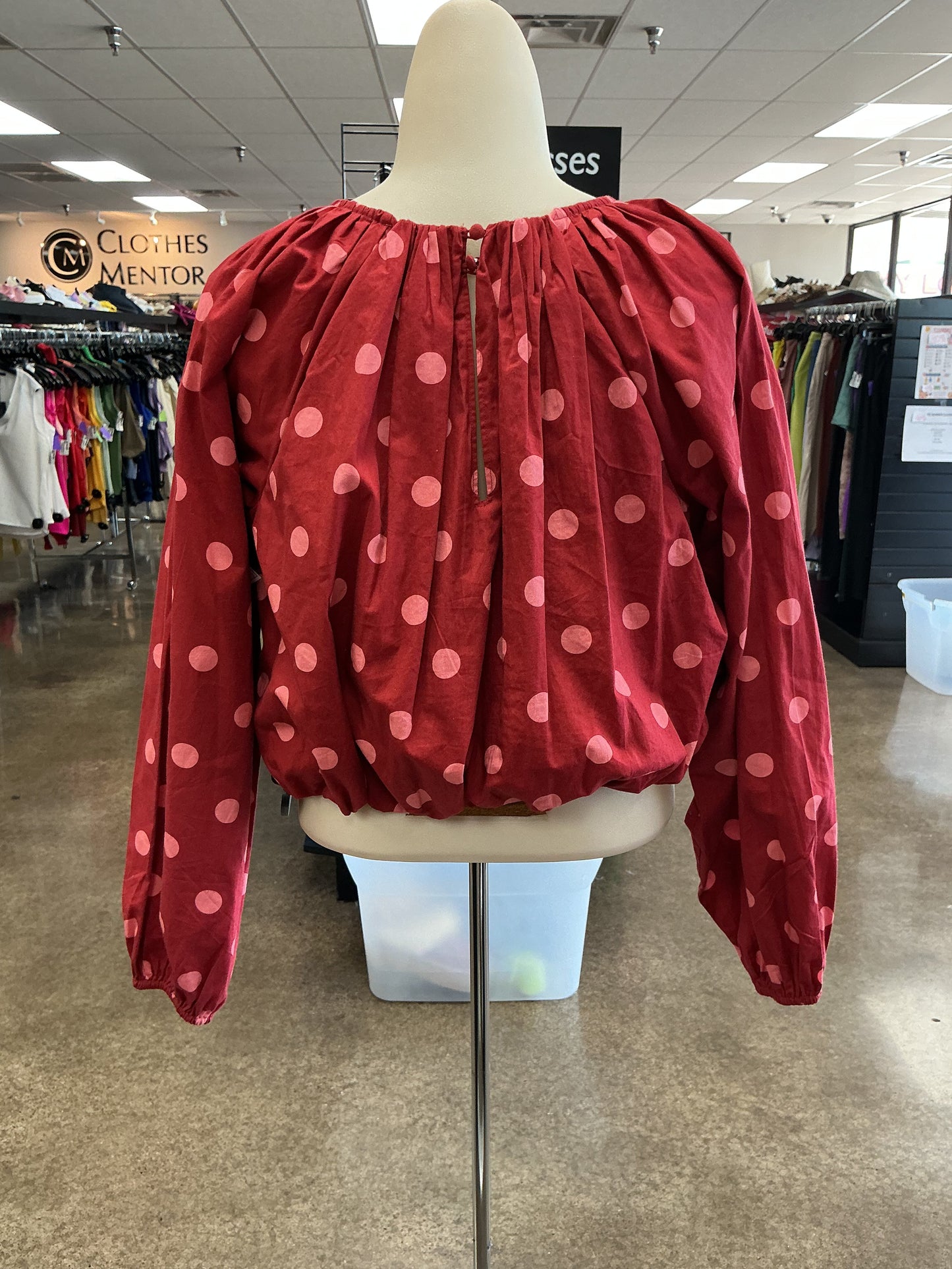 Top Ls By Maeve In Pink & Red, Size:Xs