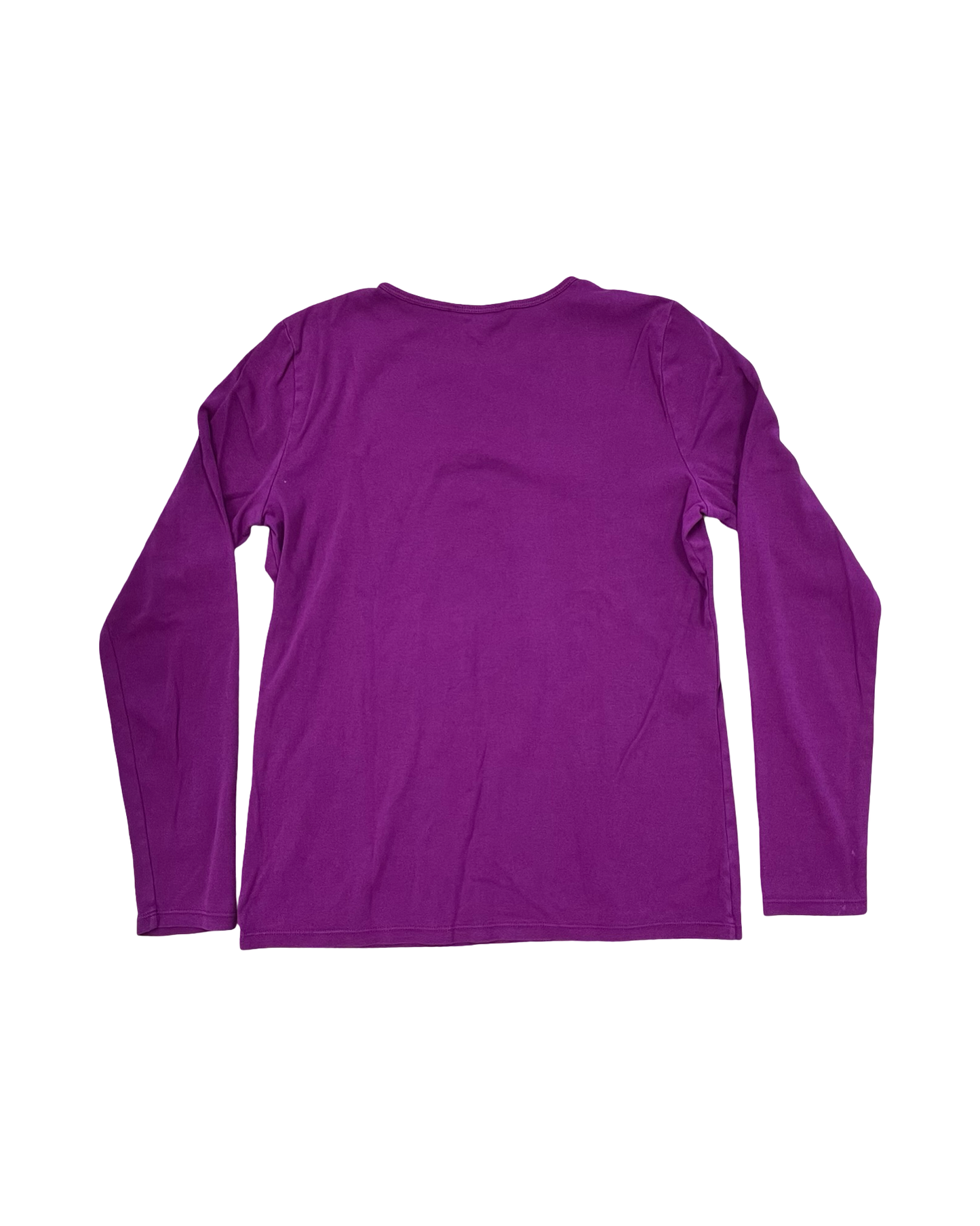 Top Ls Basic By Lauren By Ralph Lauren In Purple, Size:L