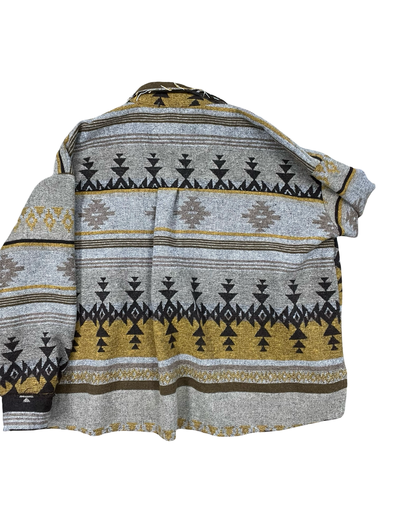 Jacket Shirt By La Miel In Brown & Yellow, Size:L