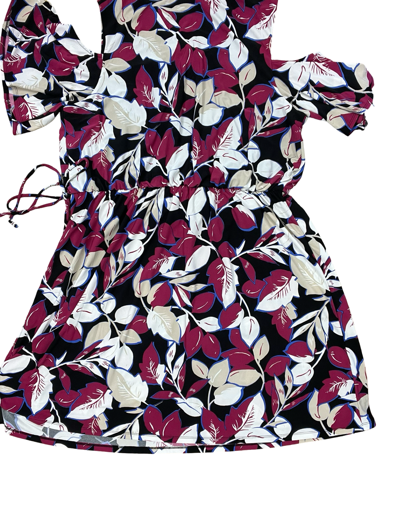 Dress Casual Midi By Roz And Ali In Black & Pink, Size:1X