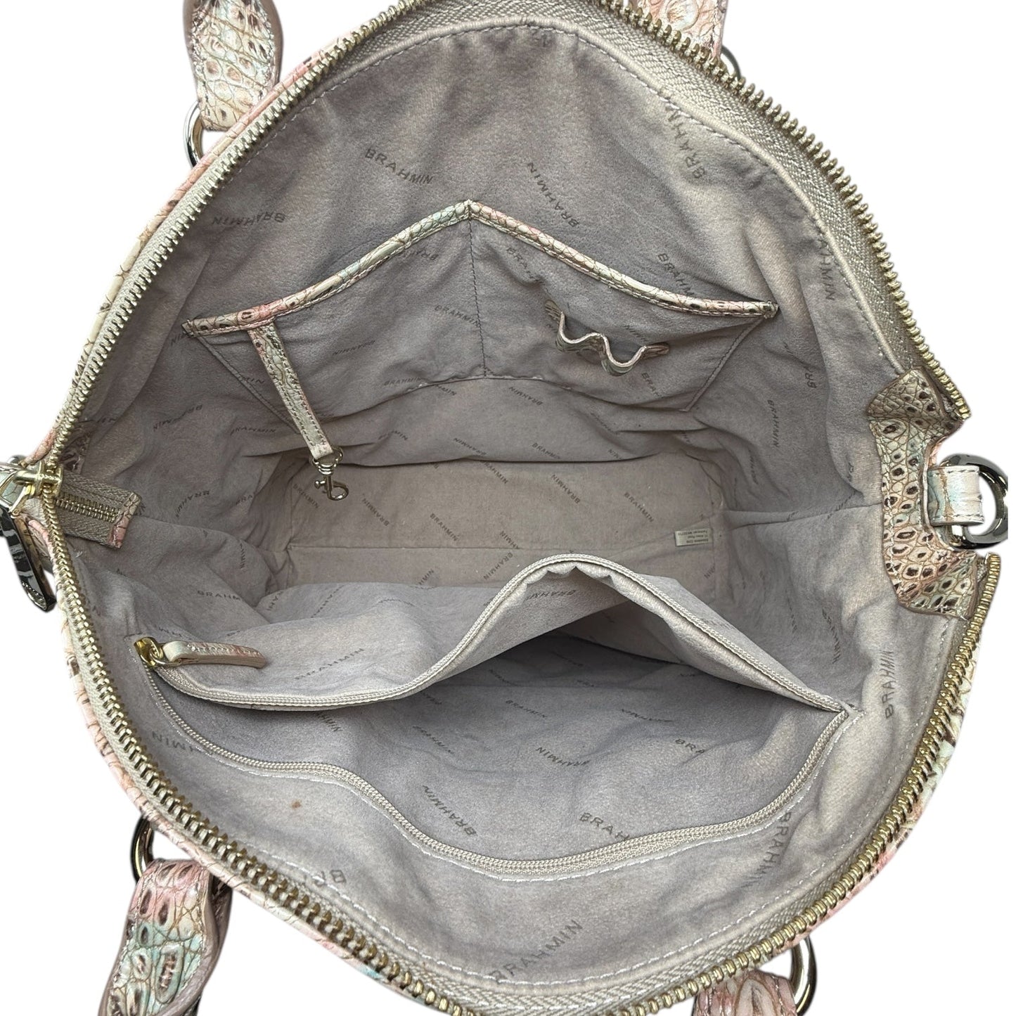 Large Duxbury Satchel In Sandatone Melbourne Designer By Brahmin, Size: Large