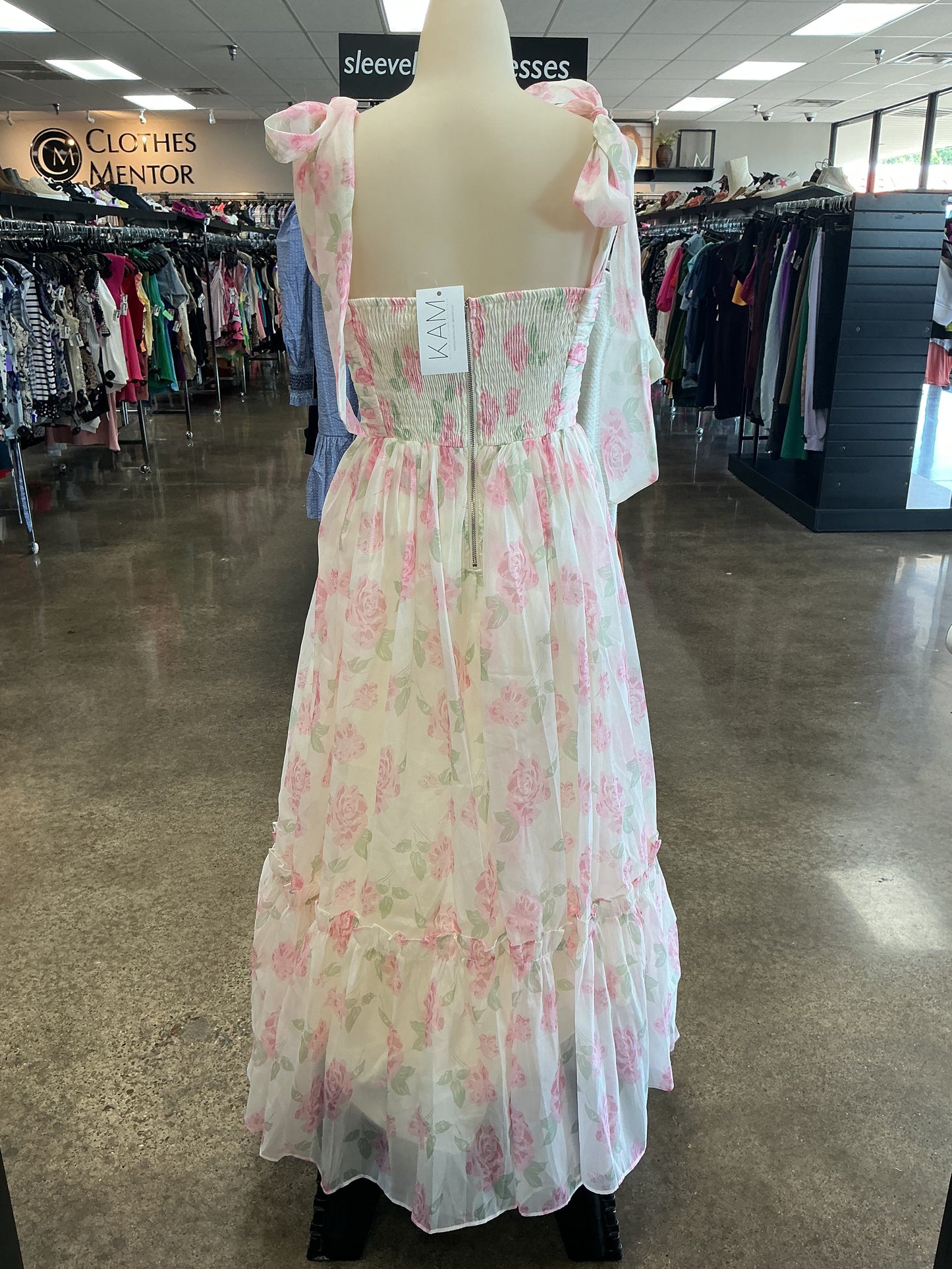 Dress Casual Maxi By Mable In Cream & Pink, Size:M