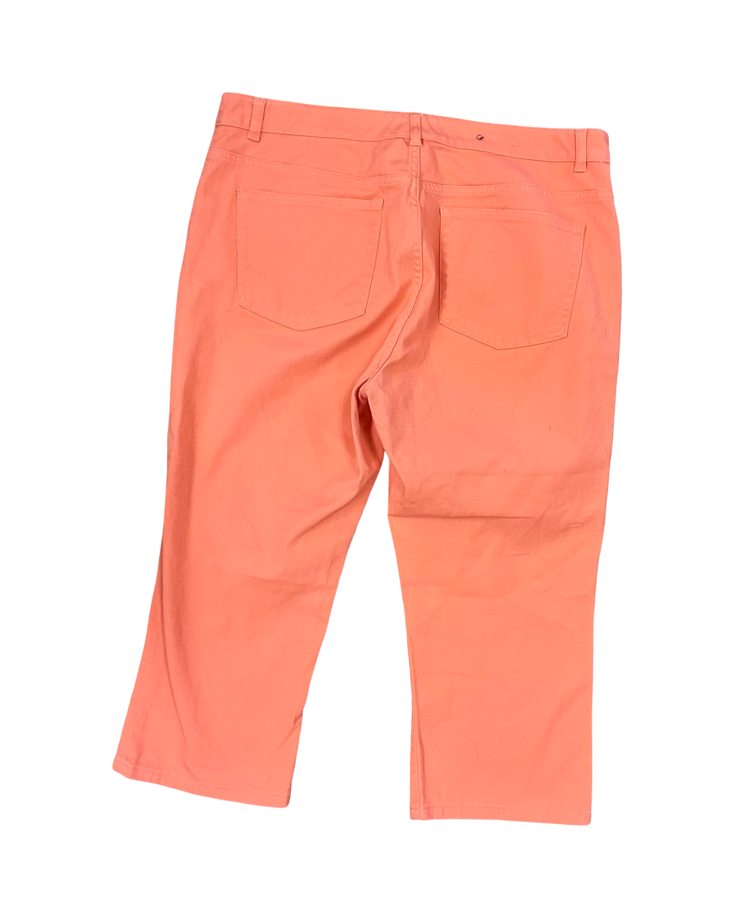 Jeans Cropped By Chaps In Orange Denim, Size:16