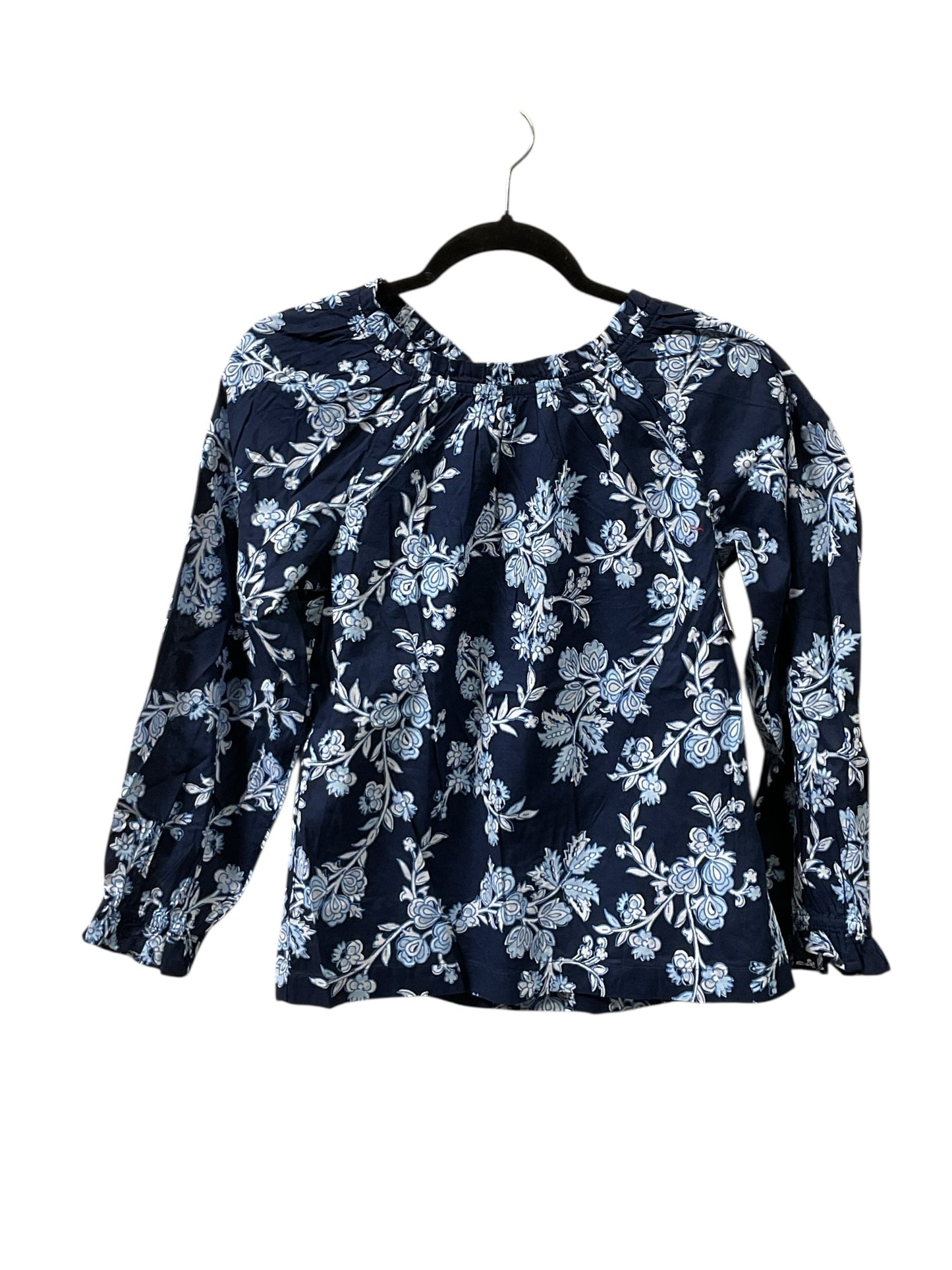 Top Ls By J. Crew In Blue & White, Size:Xs