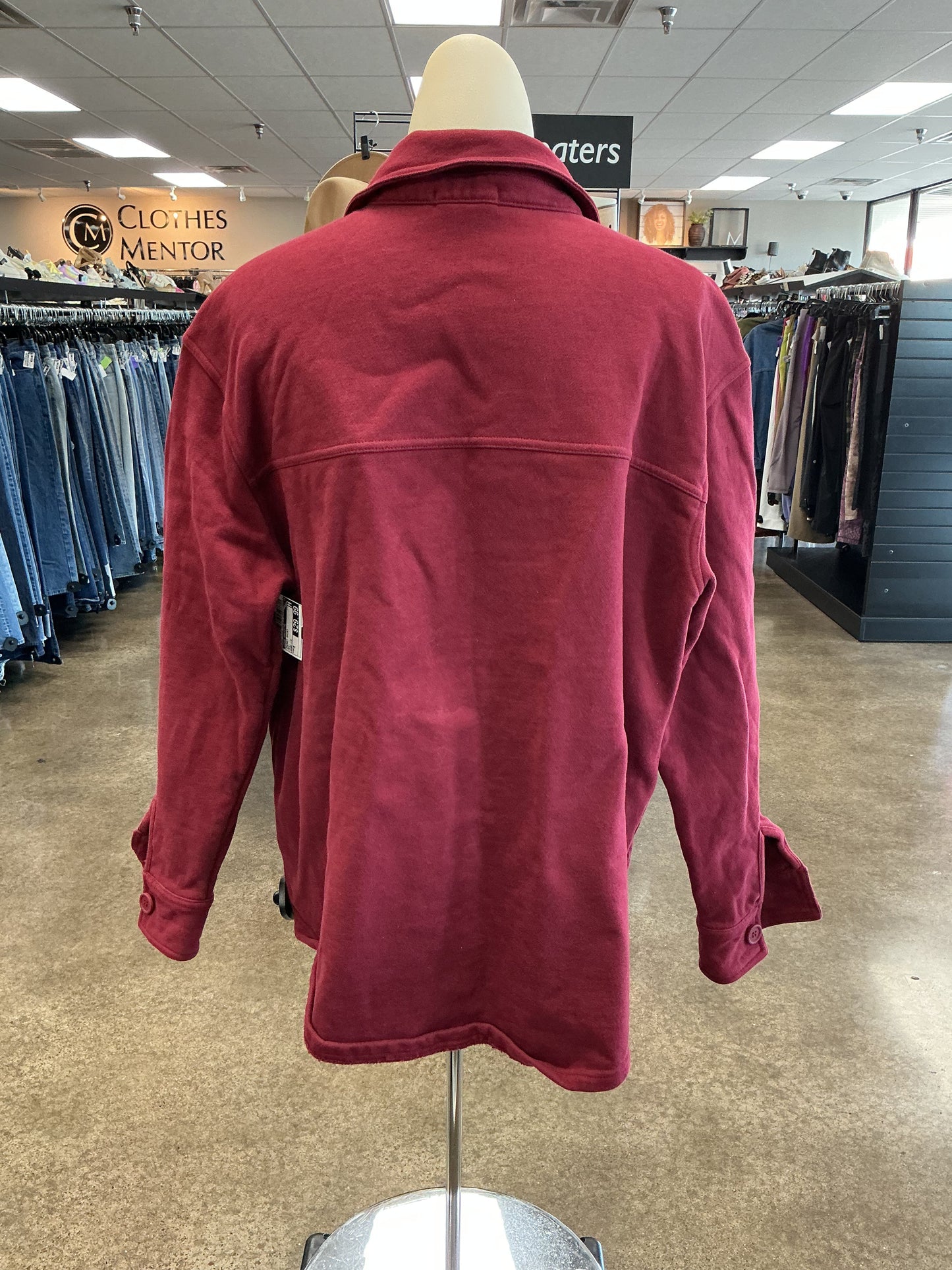 Jacket Shirt By Good American In Red, Size:M