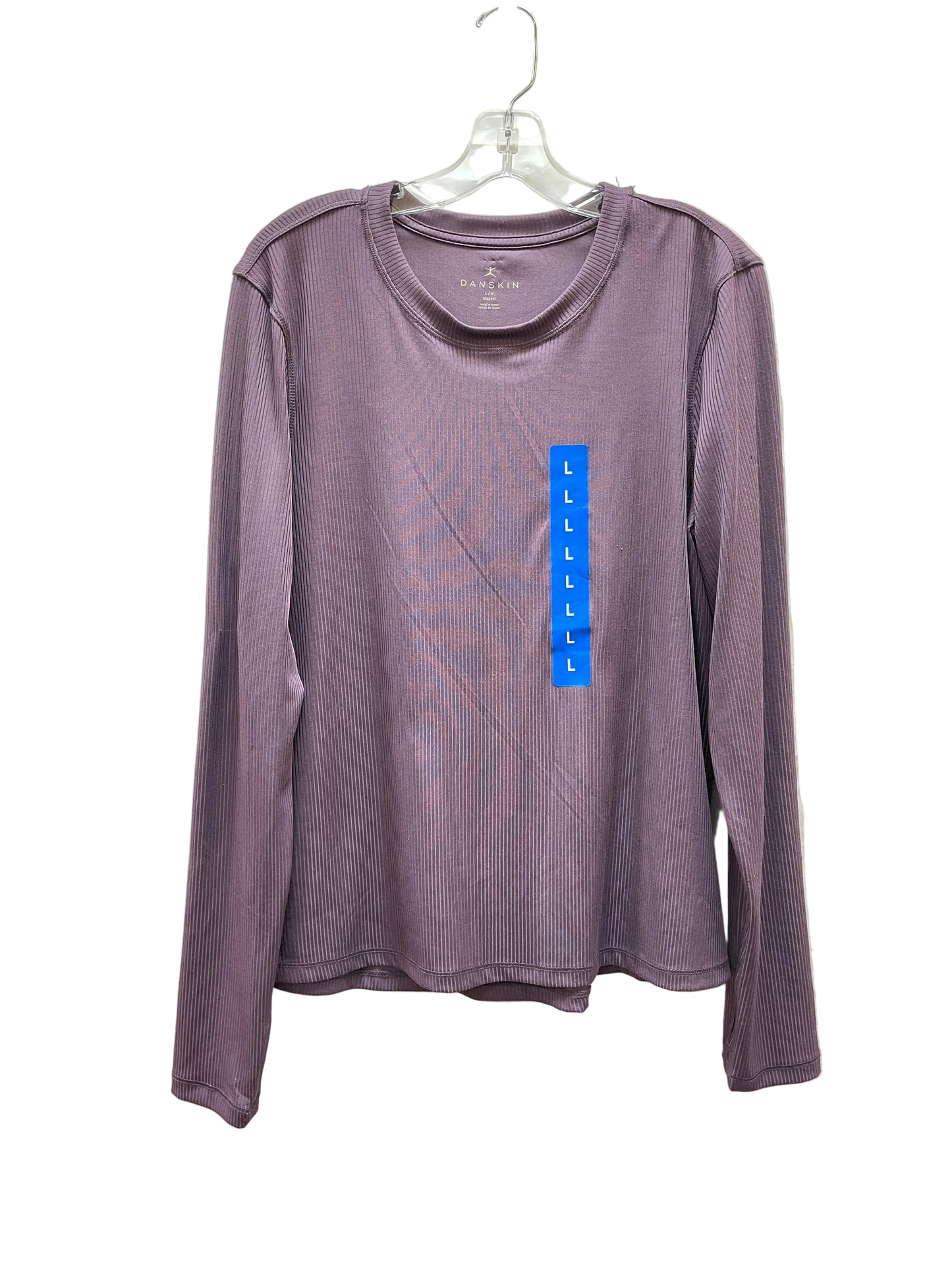 Athletic Top Ls Crewneck By Danskin In Purple, Size:L
