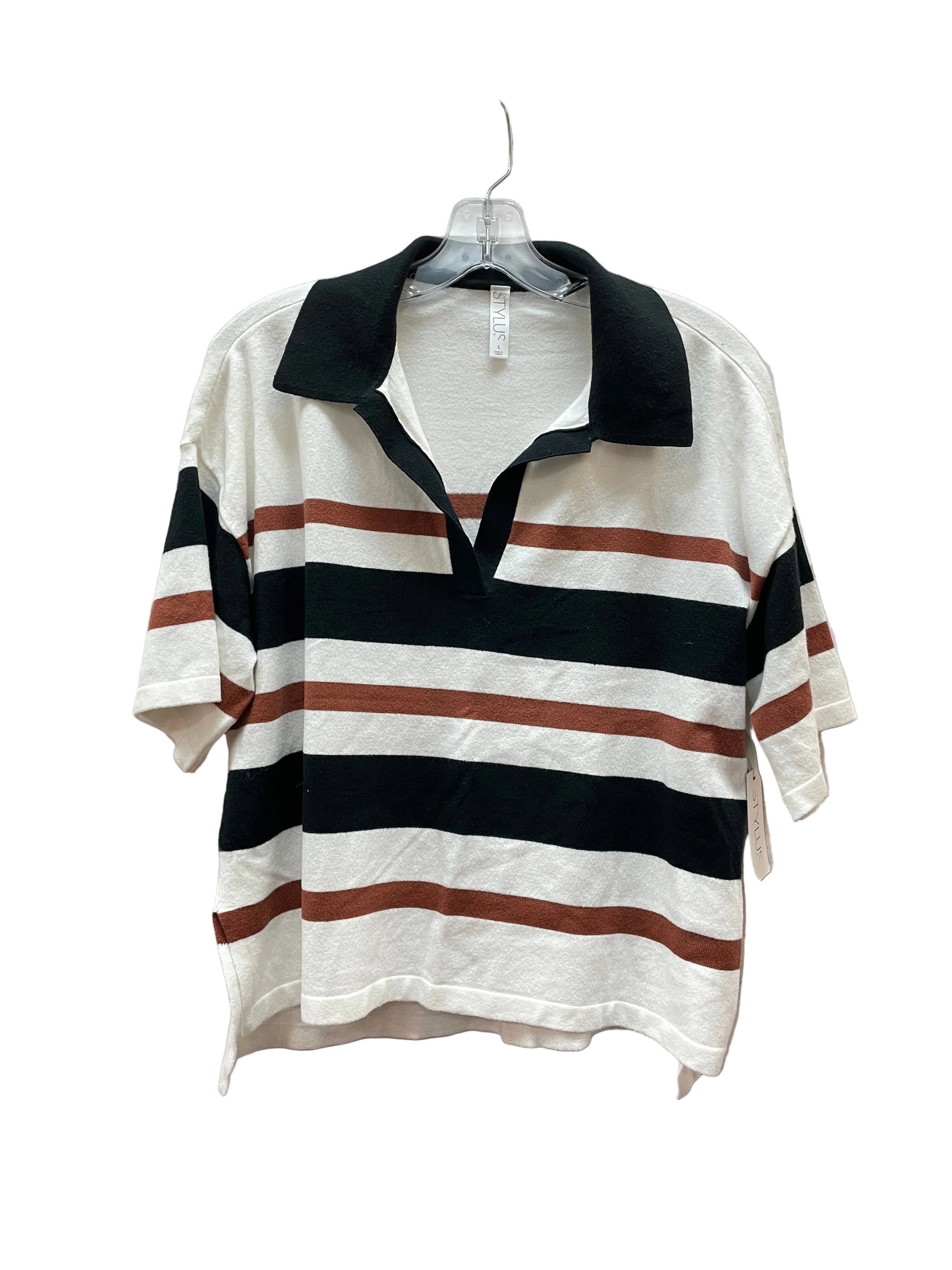 Top Ss By Stylus In Black & Brown, Size:L