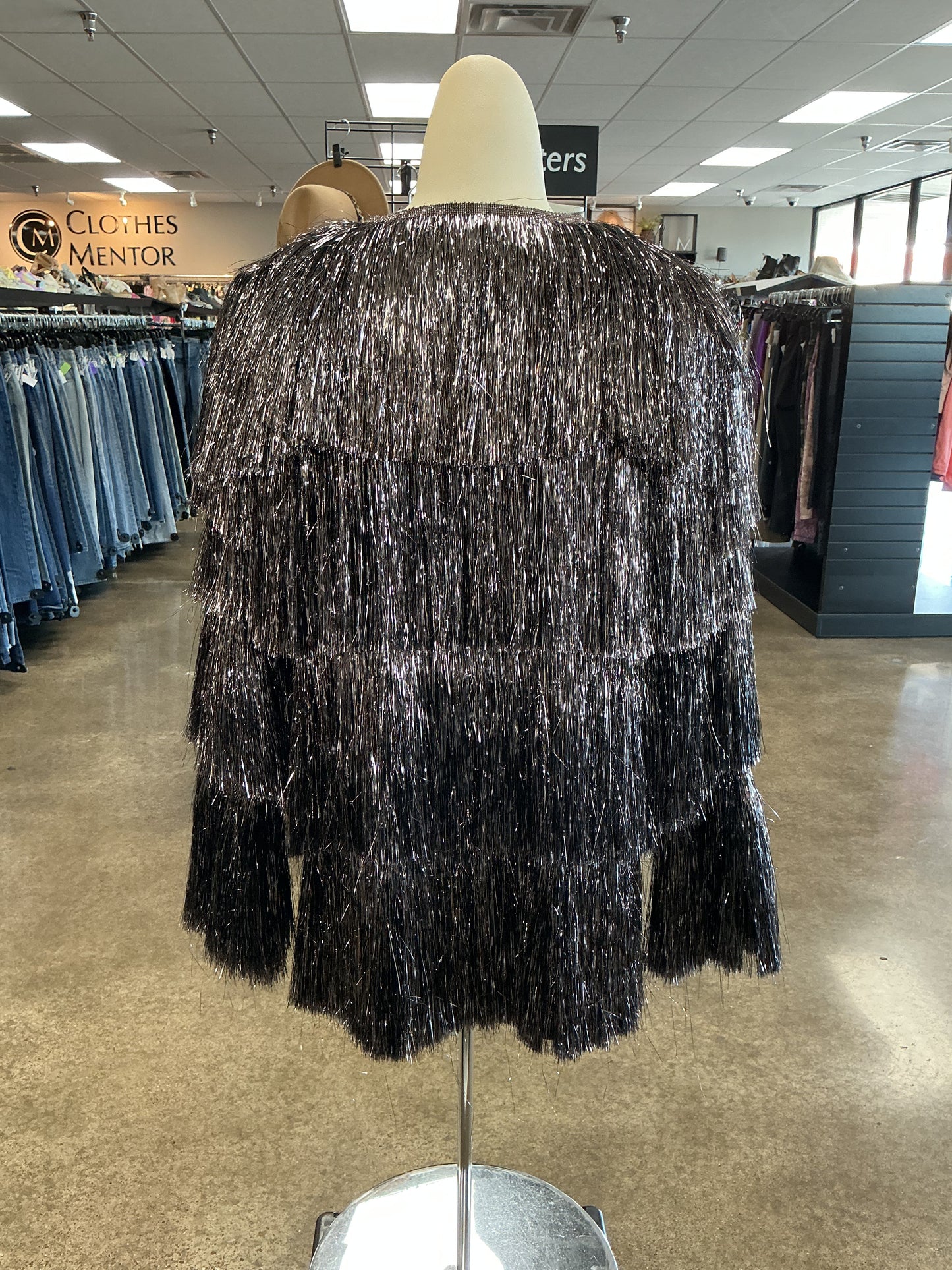 Jacket Other By Nasty Gal In Black & Silver, Size:8