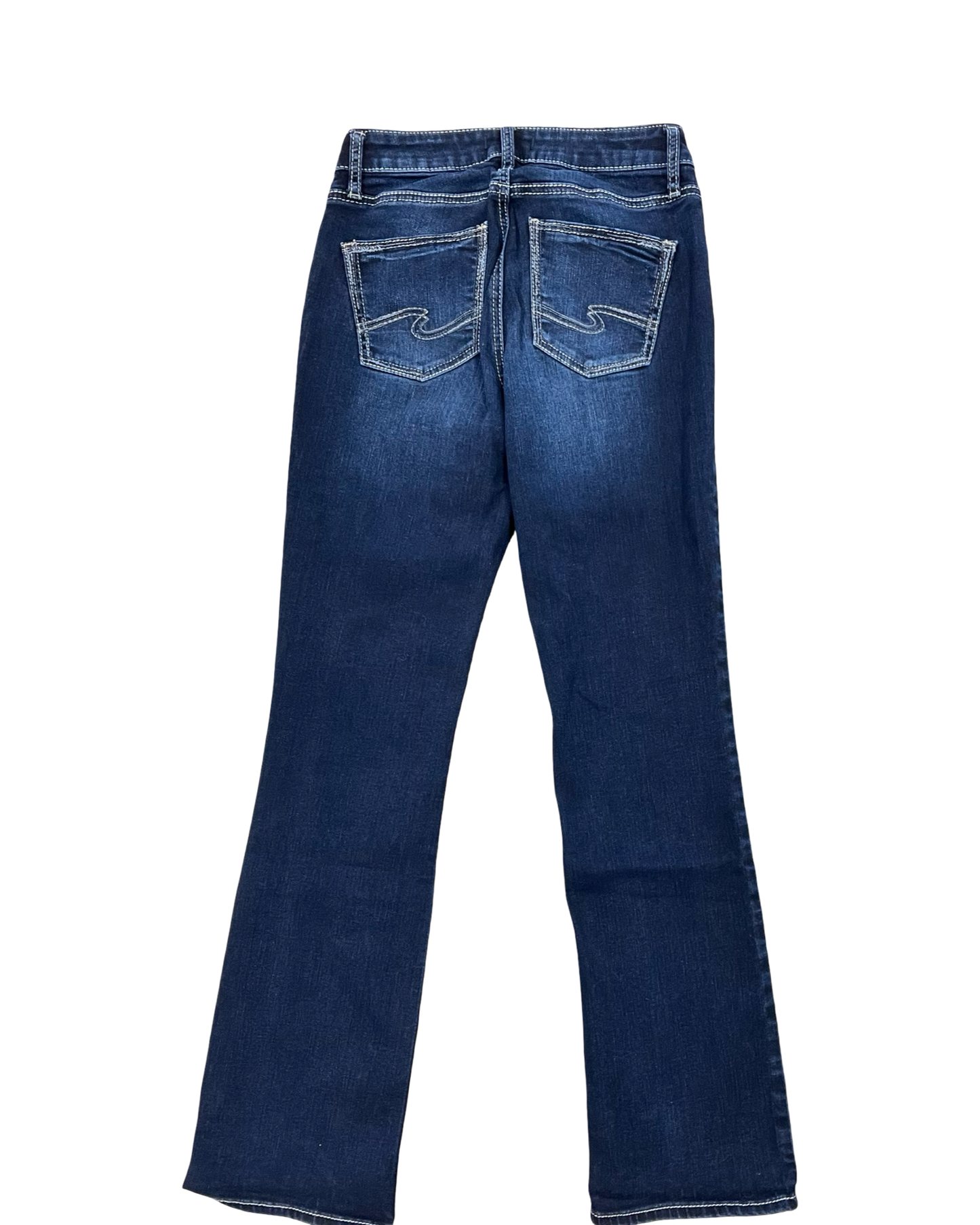 Jeans Boot Cut By Silver In Blue Denim, Size:10