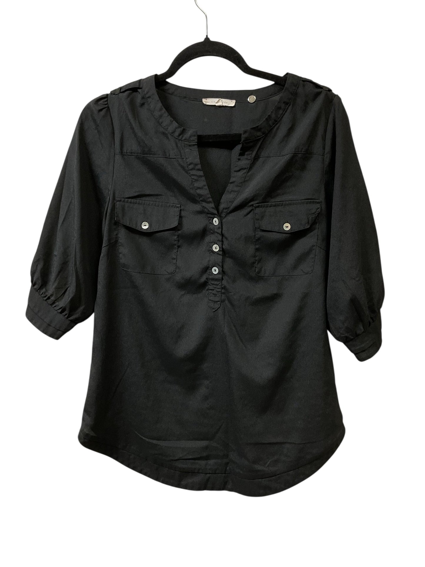 Top 3/4 Sleeve By Hawthorn In Black, Size:L