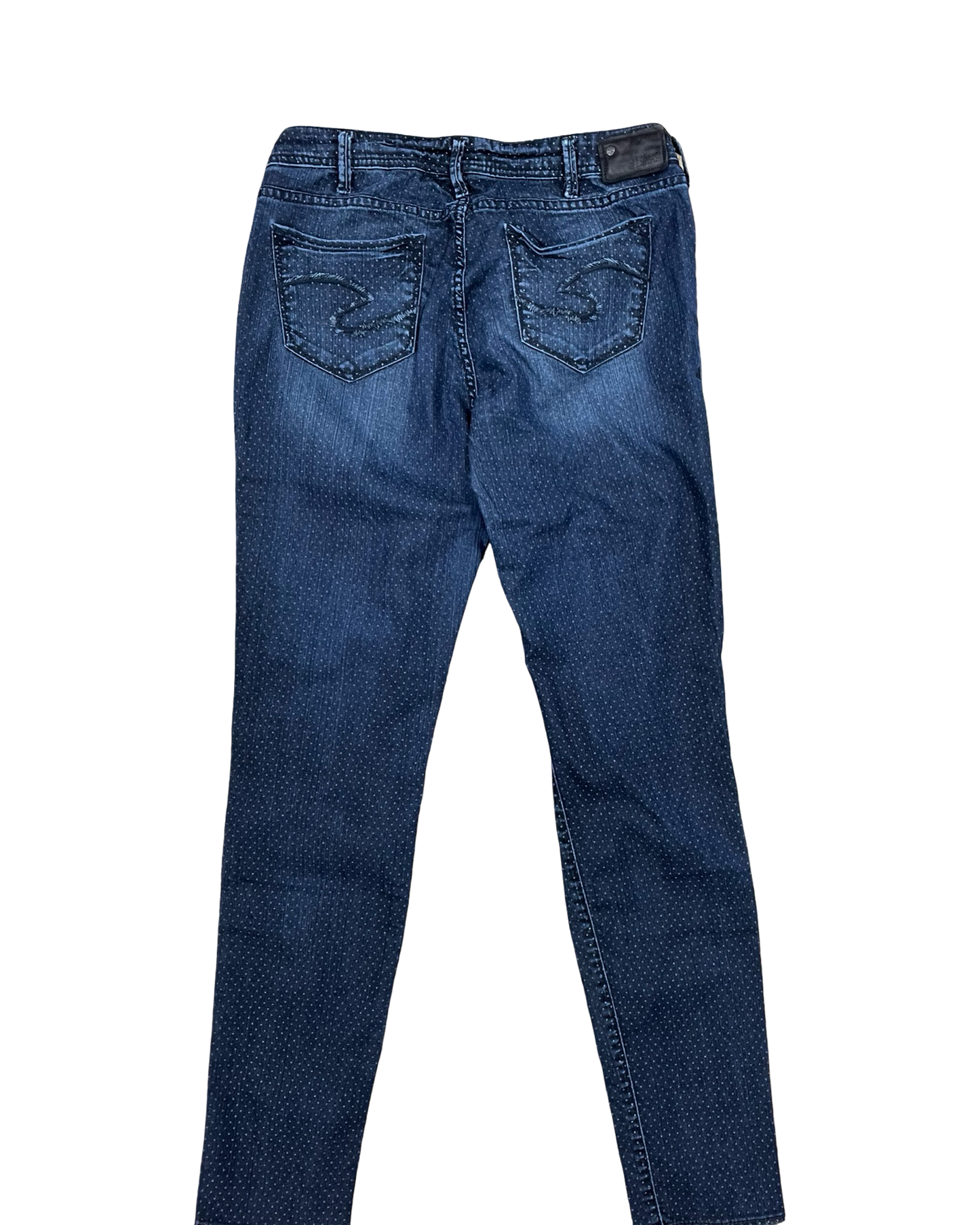 Jeans Skinny By Silver In Blue Denim, Size:14