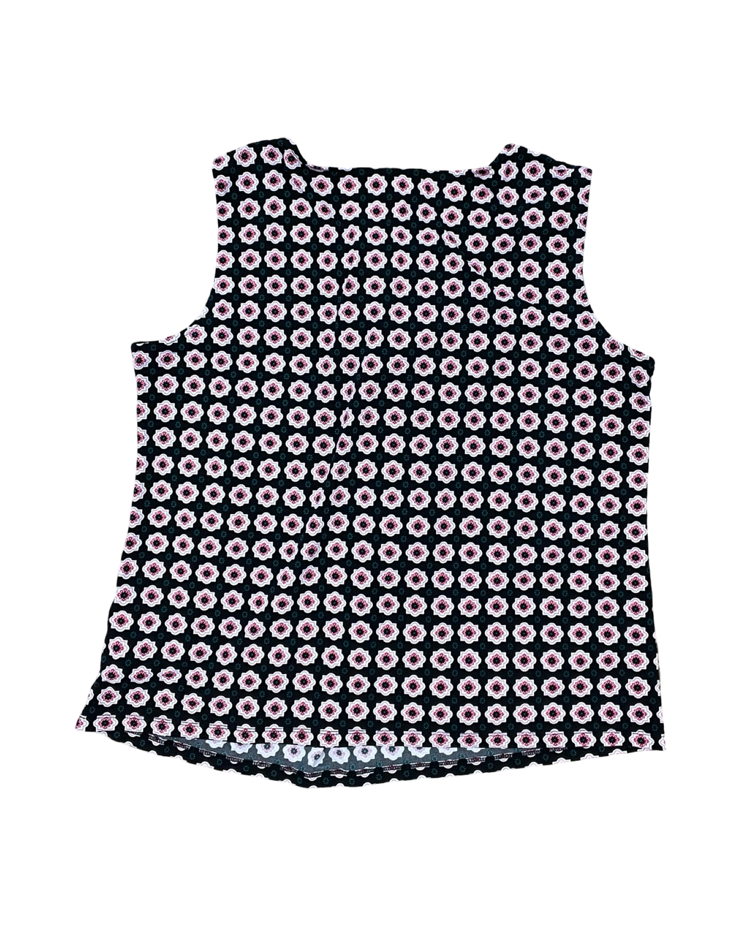 Top Sleeveless By Nine West In Black & Pink, Size:Xl