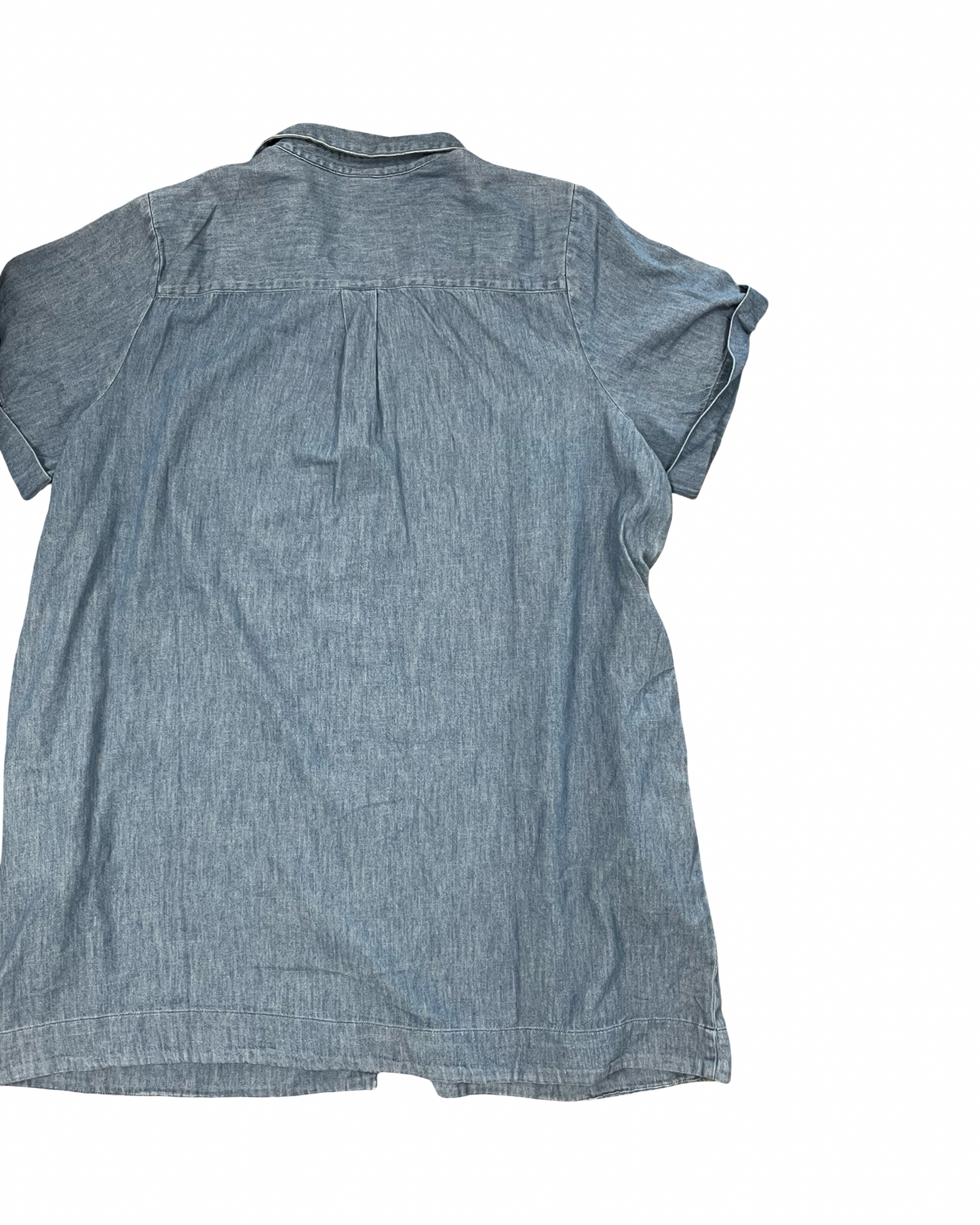 Dress Casual Midi By Old Navy In Blue Denim, Size:1X