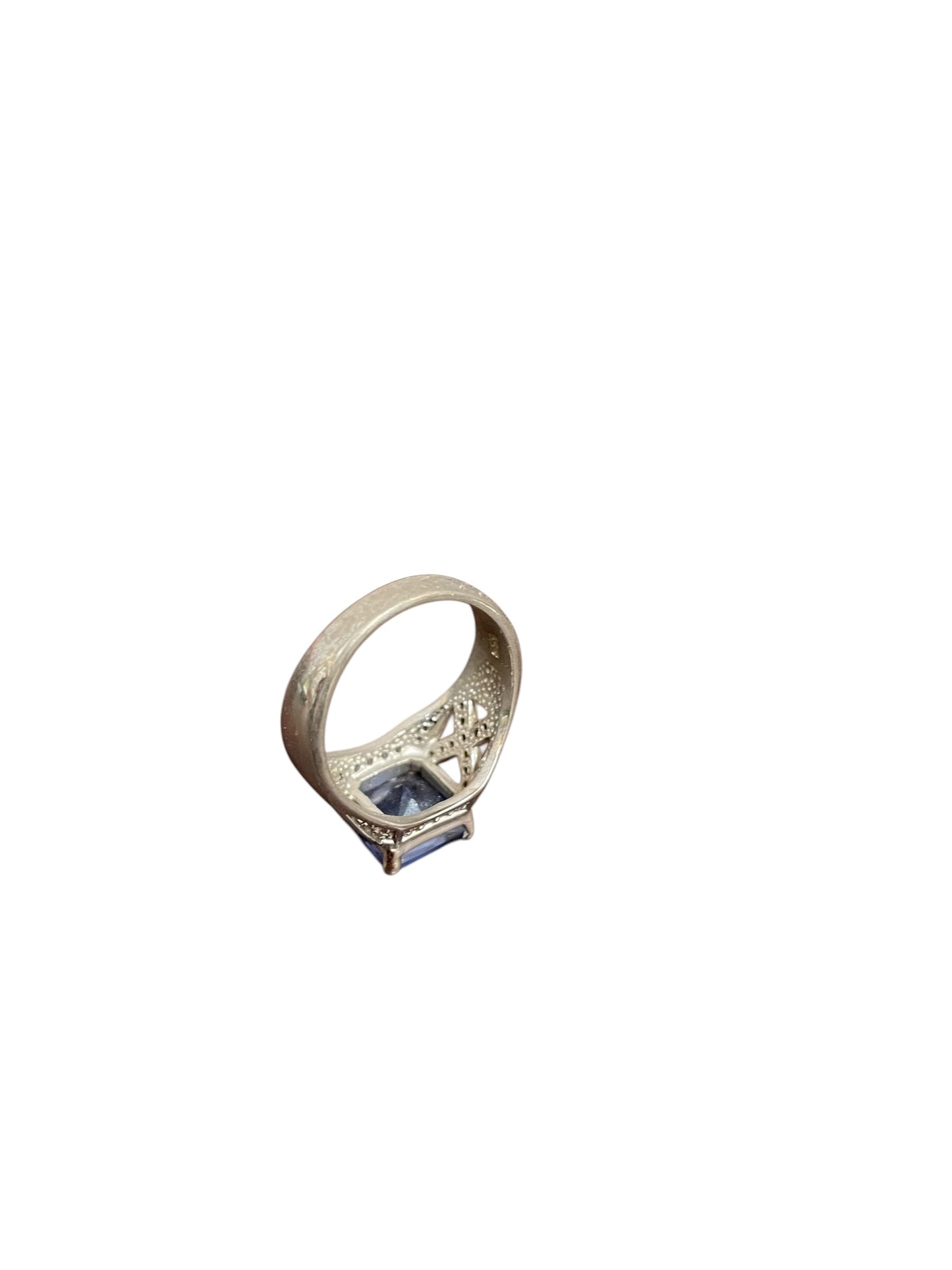 Ring Sterling Silver By Clothes Mentor In Blue, Size:10