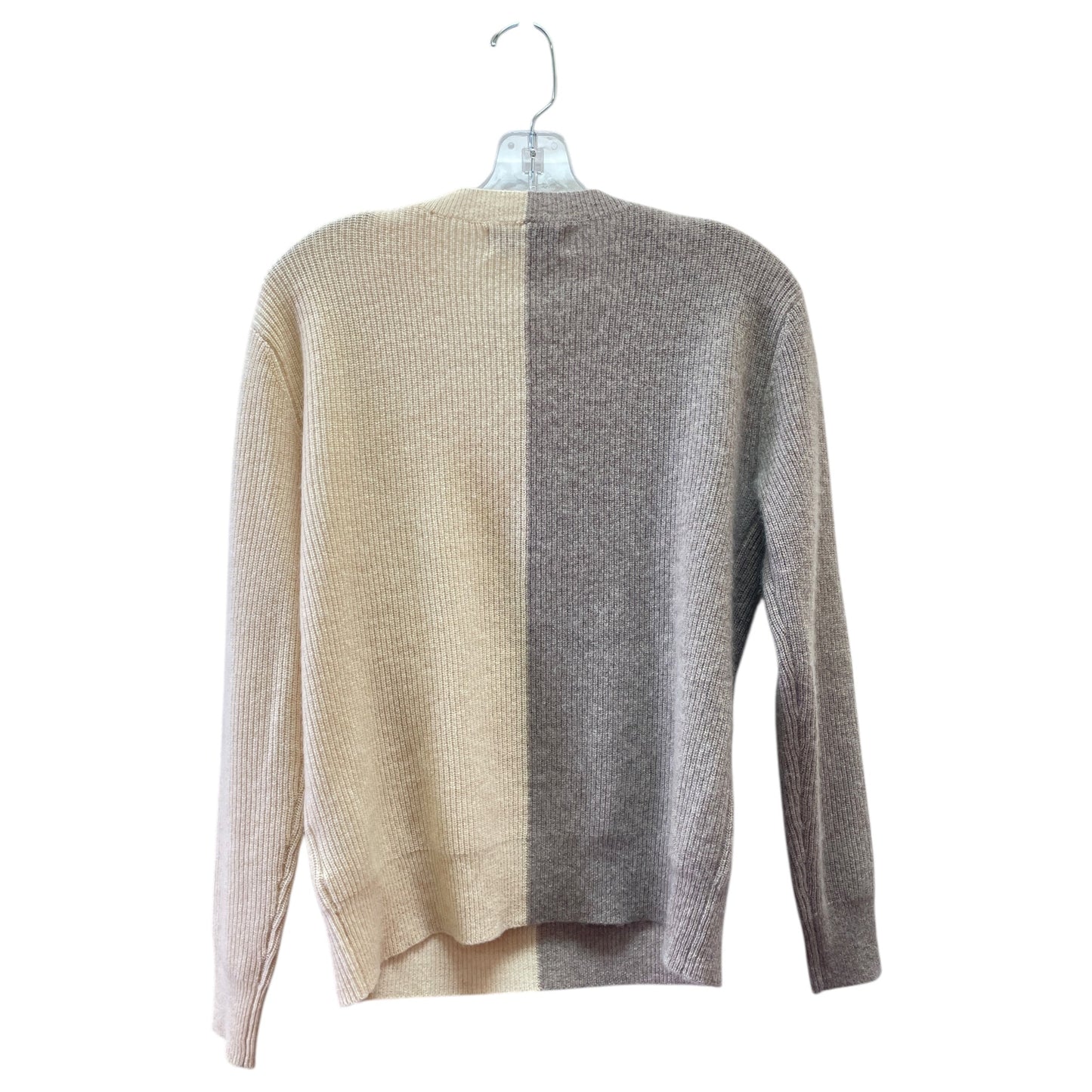 Sweater Cashmere By Magaschoni In Brown & Cream, Size:S