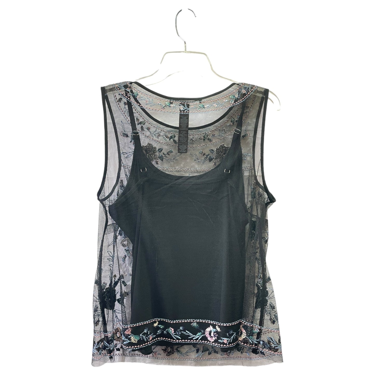 Top Sleeveless By White House Black Market In Black & Pink, Size:L