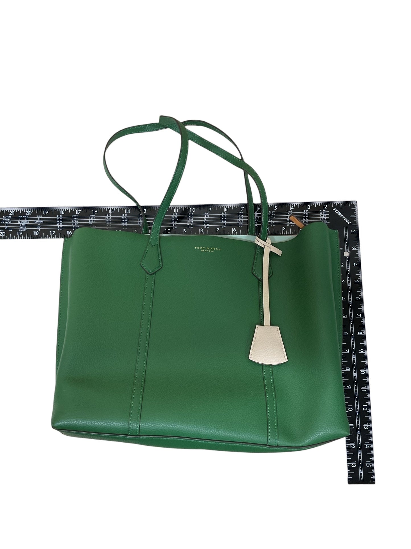 Handbag Designer By Tory Burch In Green, Size:Large