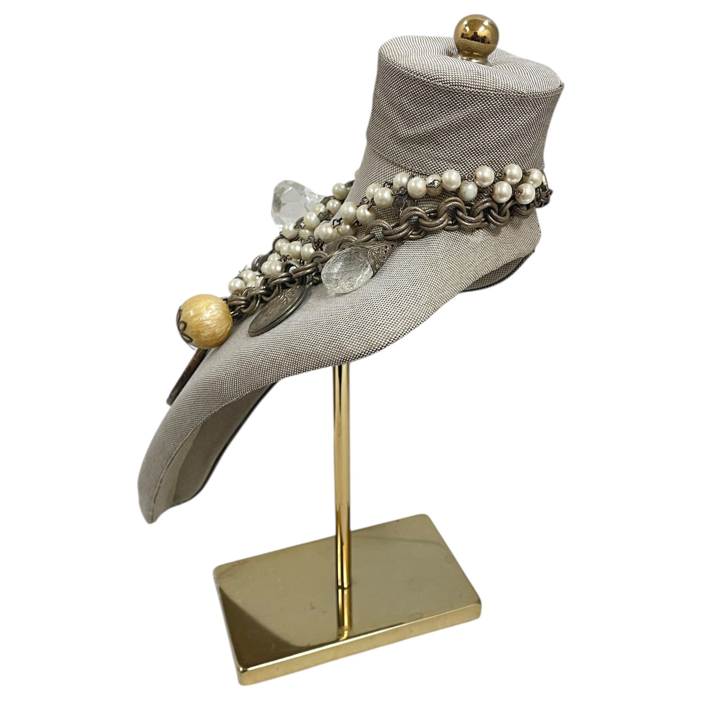 Necklace Statement By Cme In Gold & White