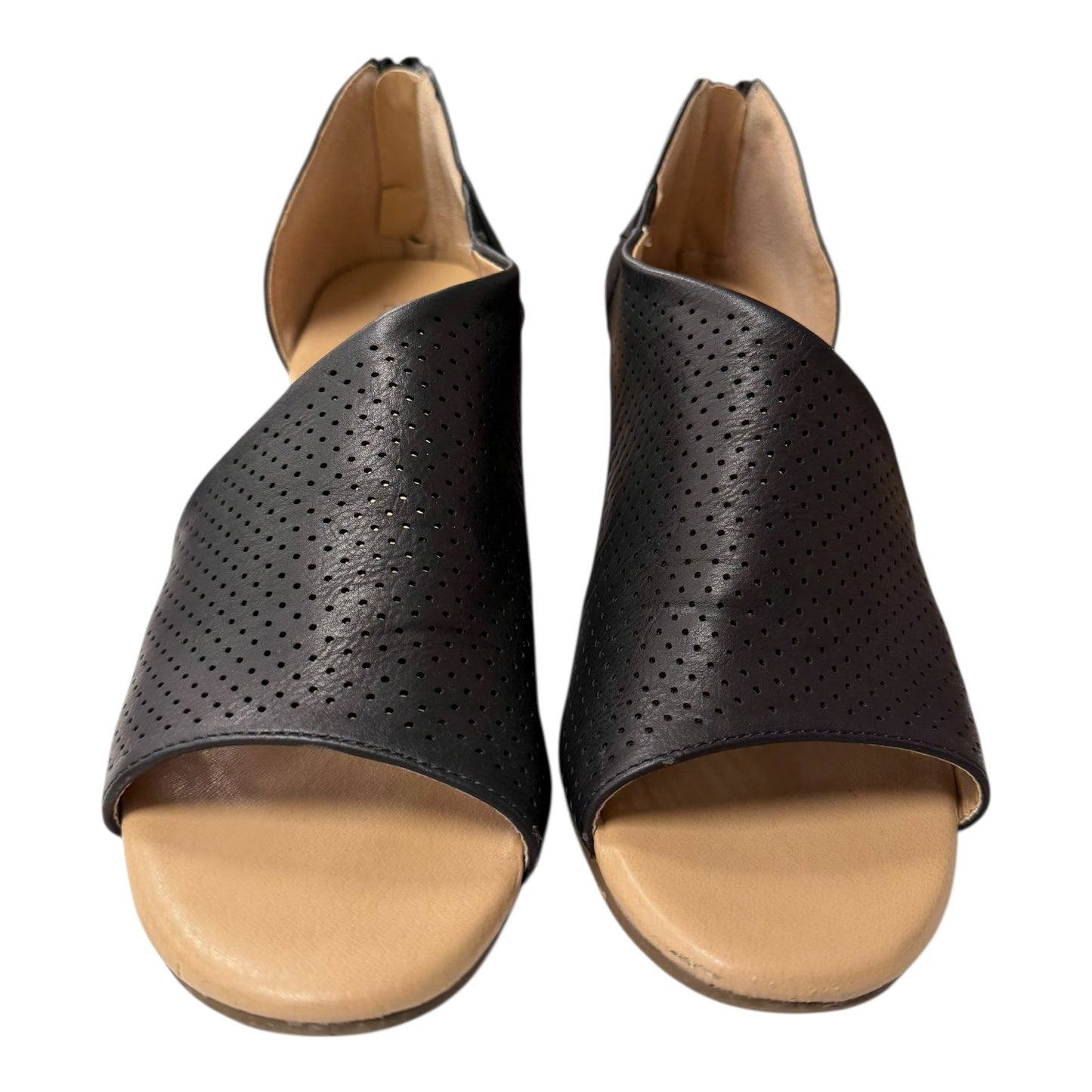 Sandals Heels Wedge By Journee In Black, Size:9