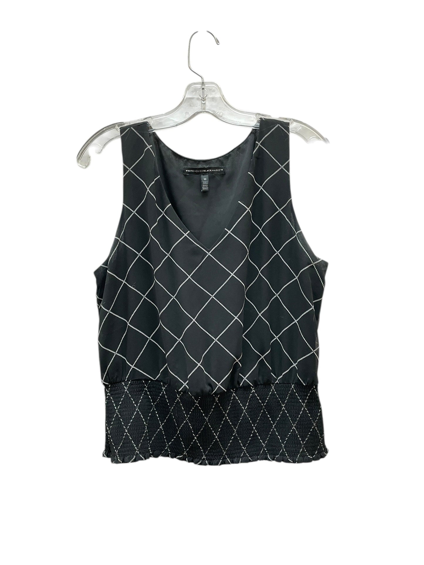 Blouse Sleeveless By White House Black Market In Black & White, Size:10