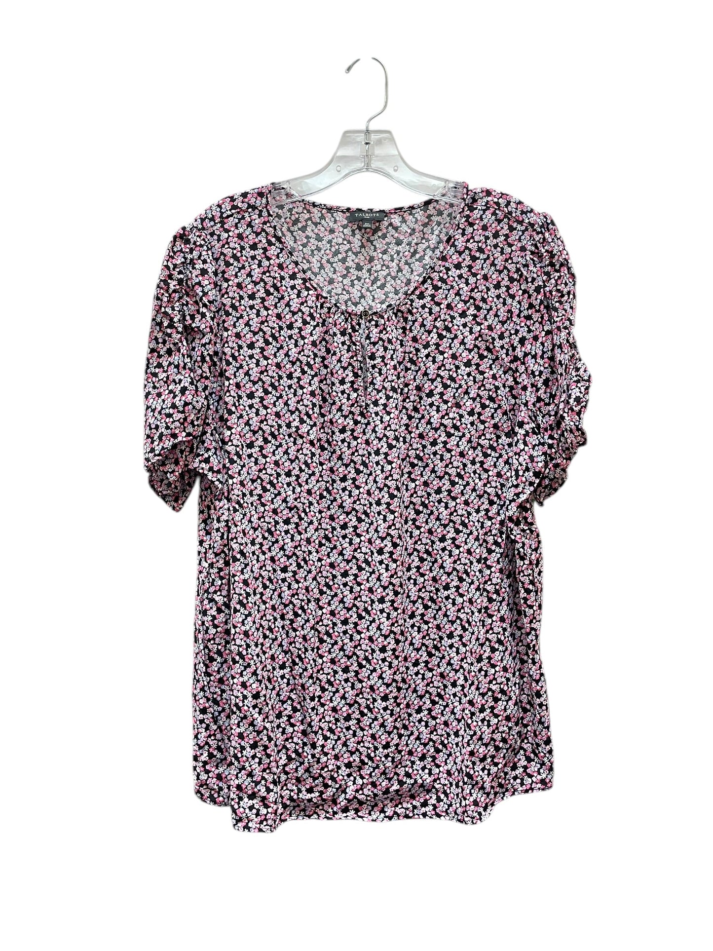 Blouse Ss By Talbots In Floral Print, Size:2X