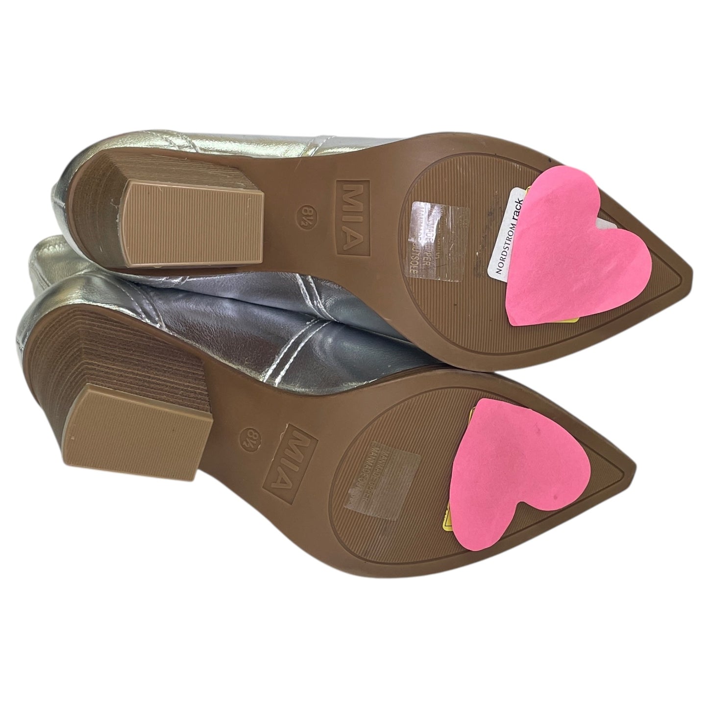 Boots Ankle Heels By Mia In Silver, Size:8.5