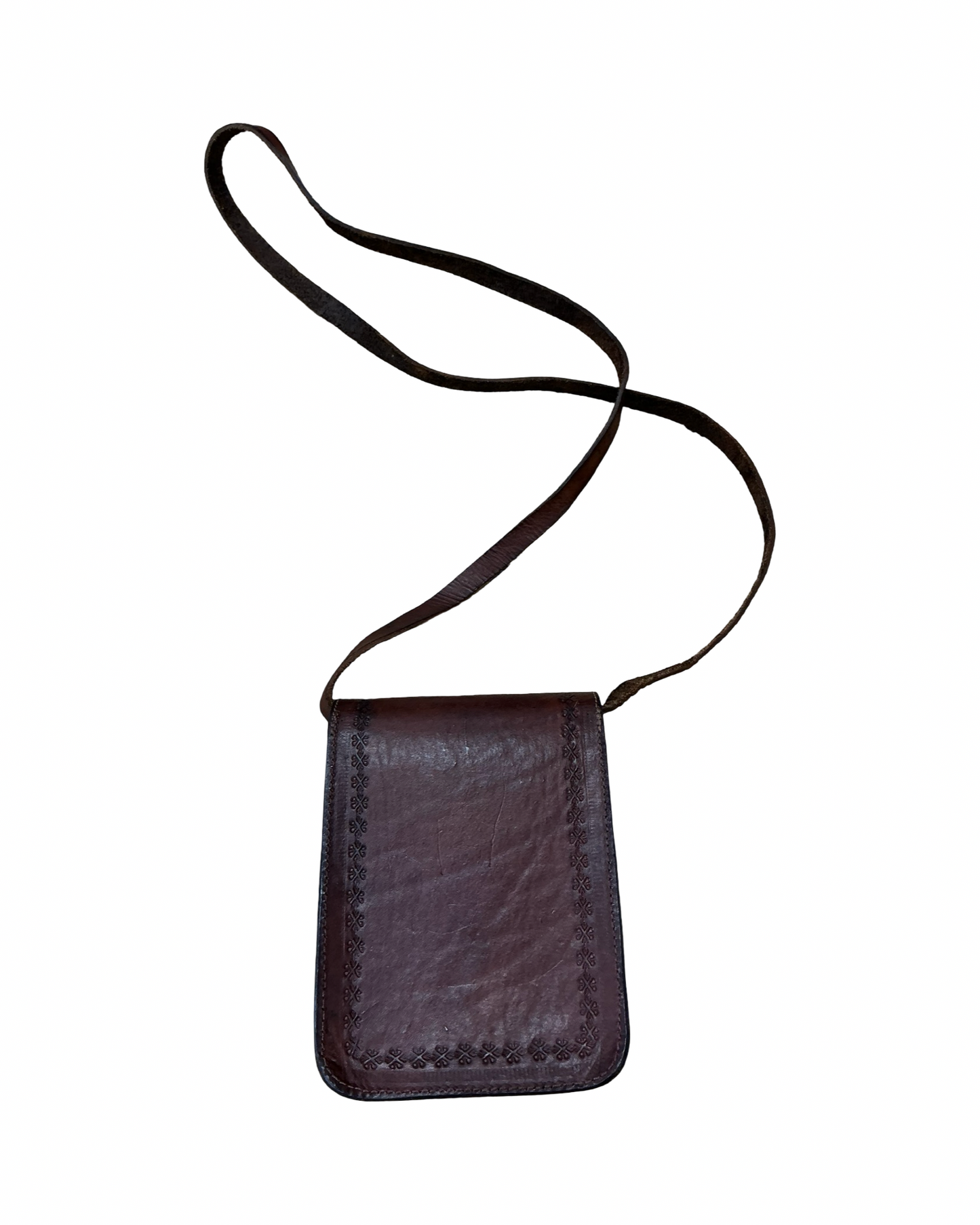 Crossbody Leather By Clothes Mentor In Brown, Size:Small