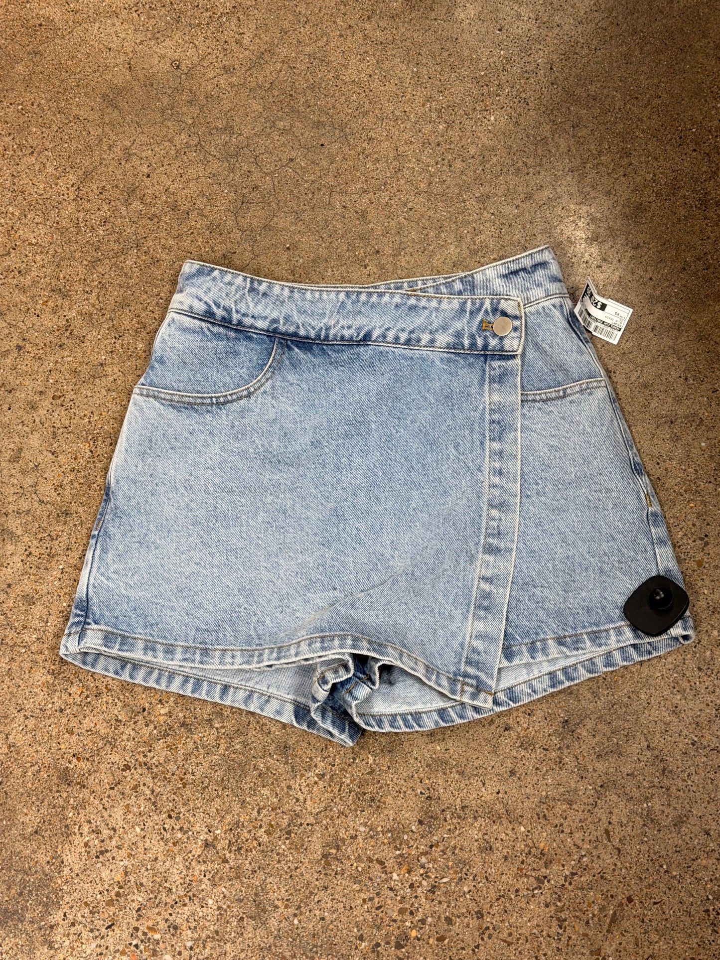 Skort By English Factory In Blue Denim, Size:Xs