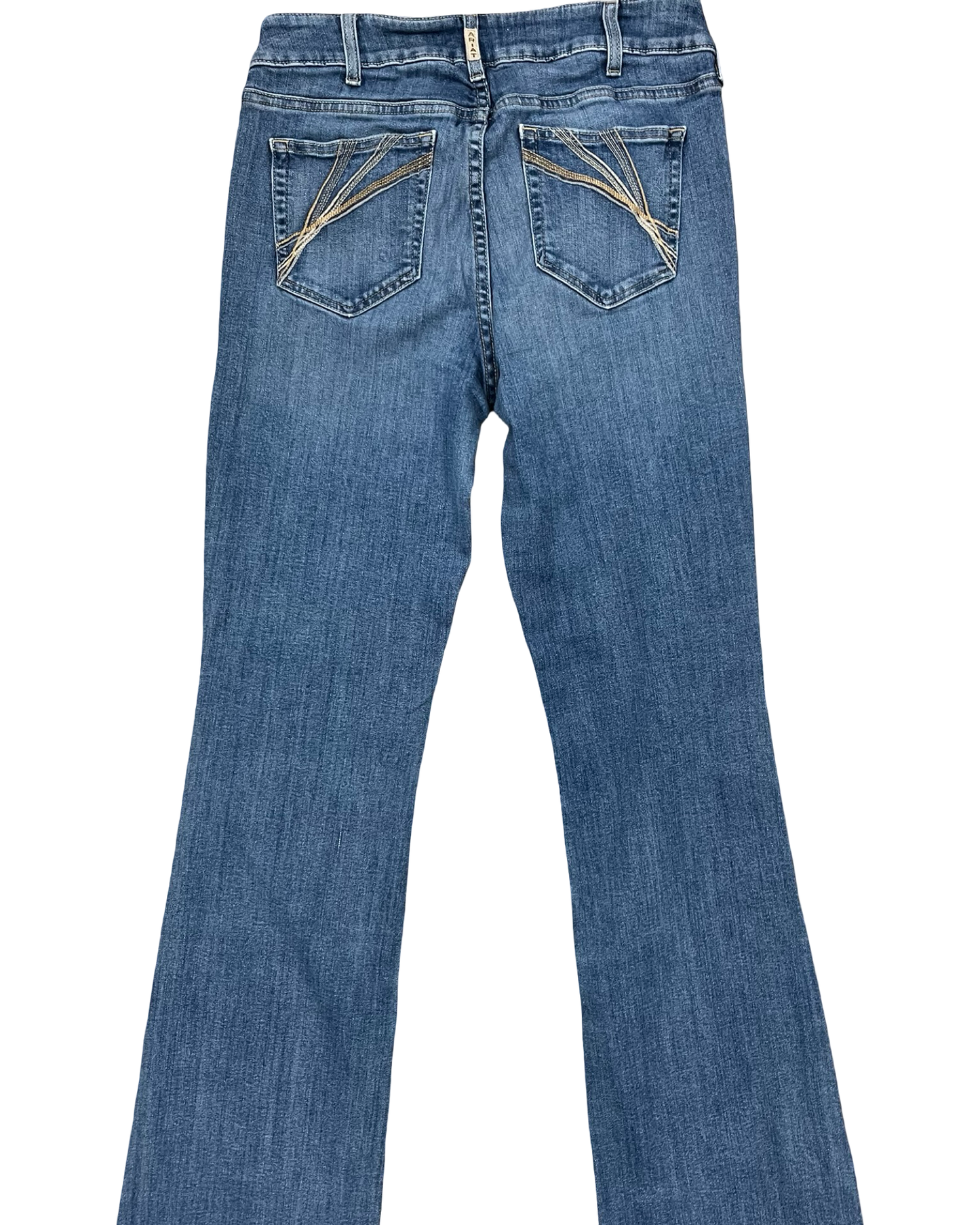 Jeans Boot Cut By Ariat In Blue Denim, Size:12L
