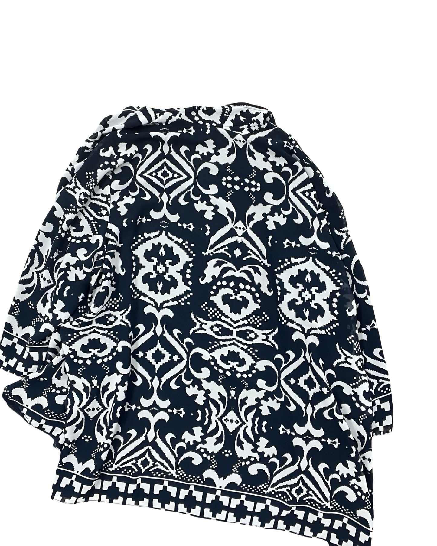 Cardigan By Cj Banks In Blue & White, Size:3X