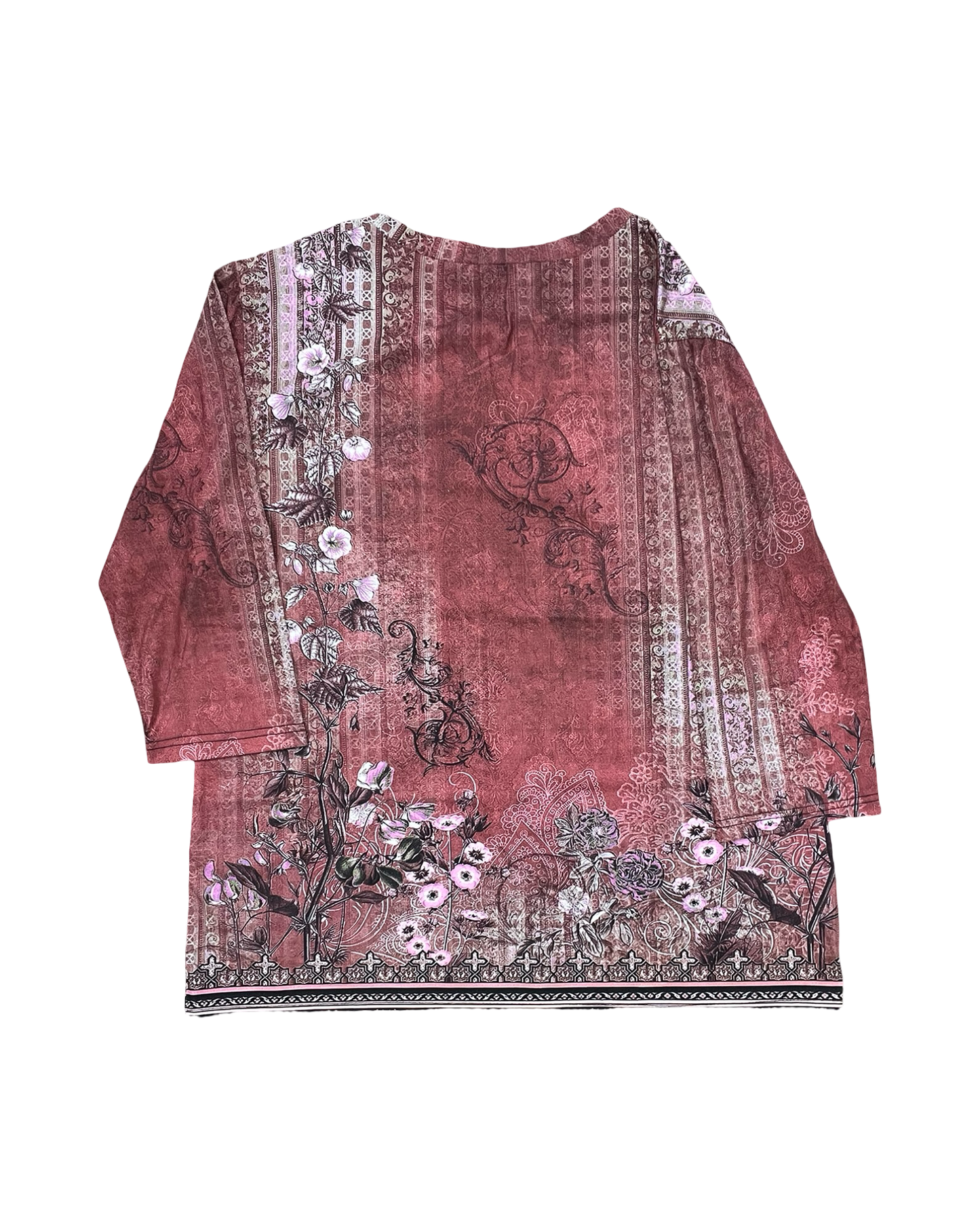 Top 3/4 Sleeve By Clothes Mentor In Red, Size:Xl