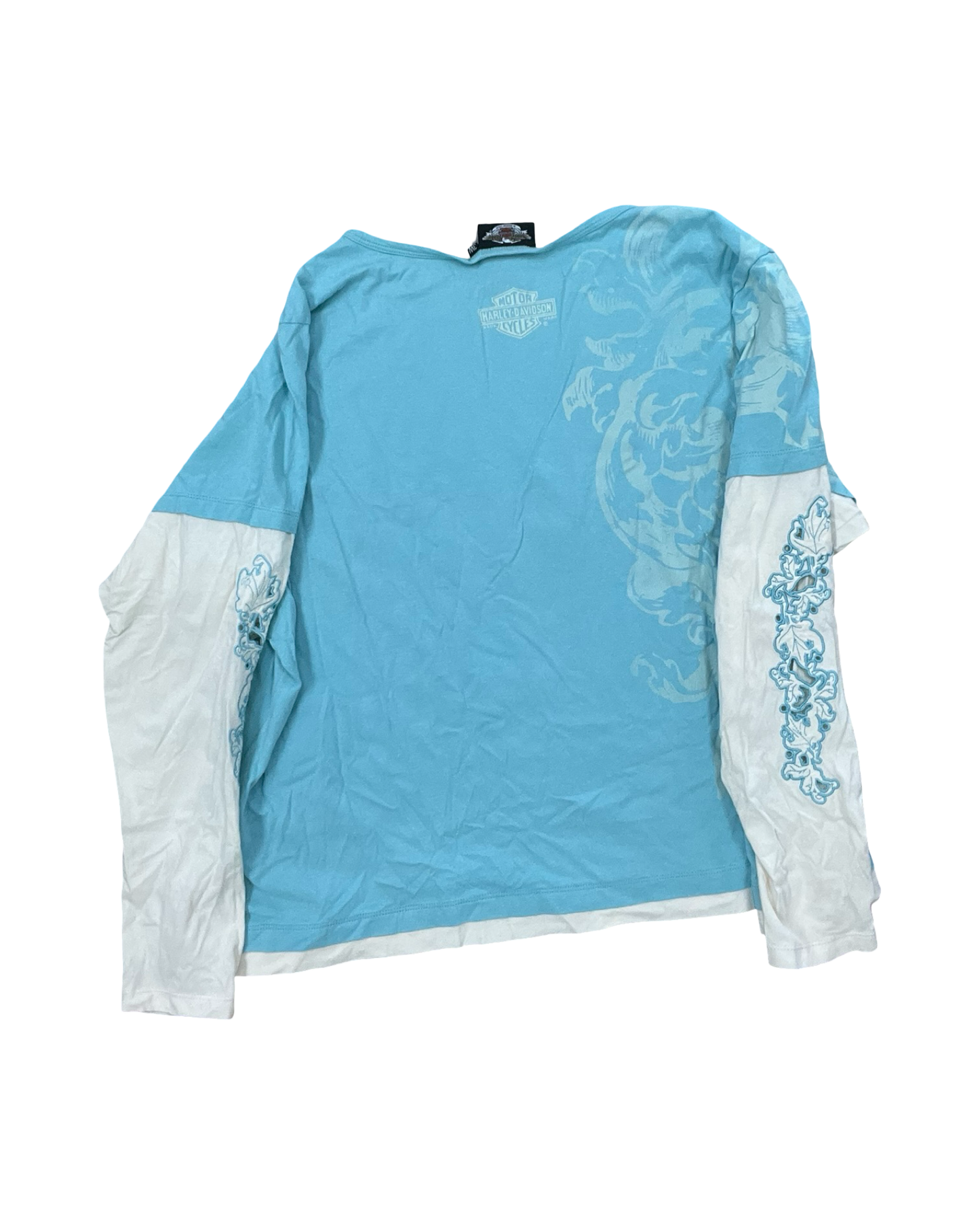 Top Ls By Harley Davidson In Blue & White, Size:3X