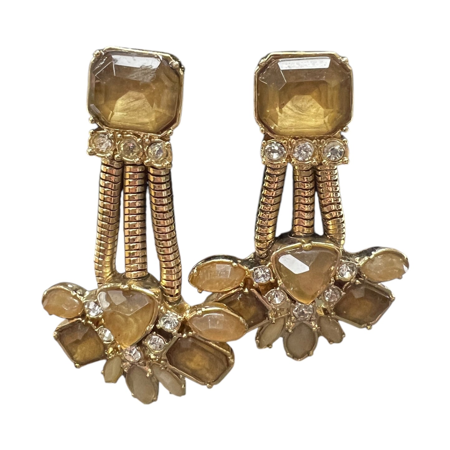 Earrings Dangle/Drop By Ann Taylor In Gold
