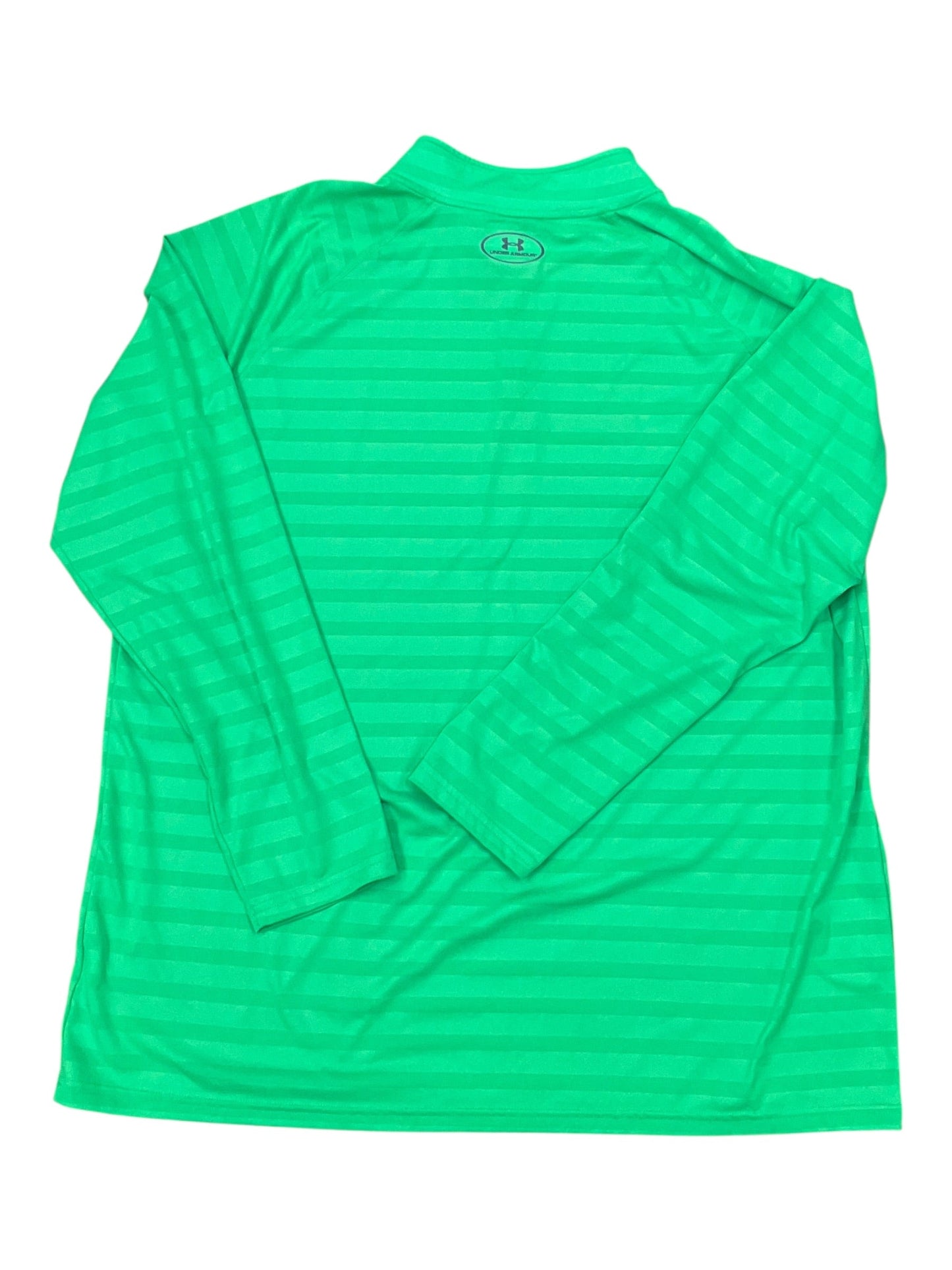 Athletic Top Ls Collar By Under Armour In Green, Size:2X