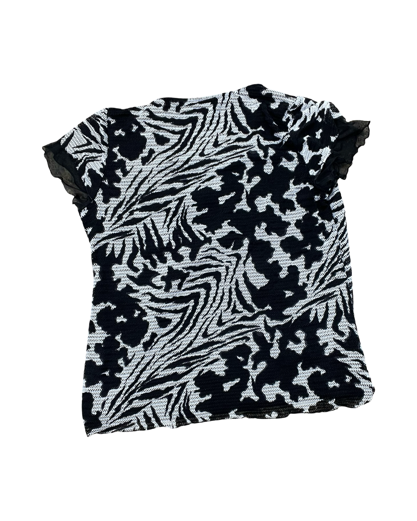Top Ss By Dressbarn In Black & White, Size:1X