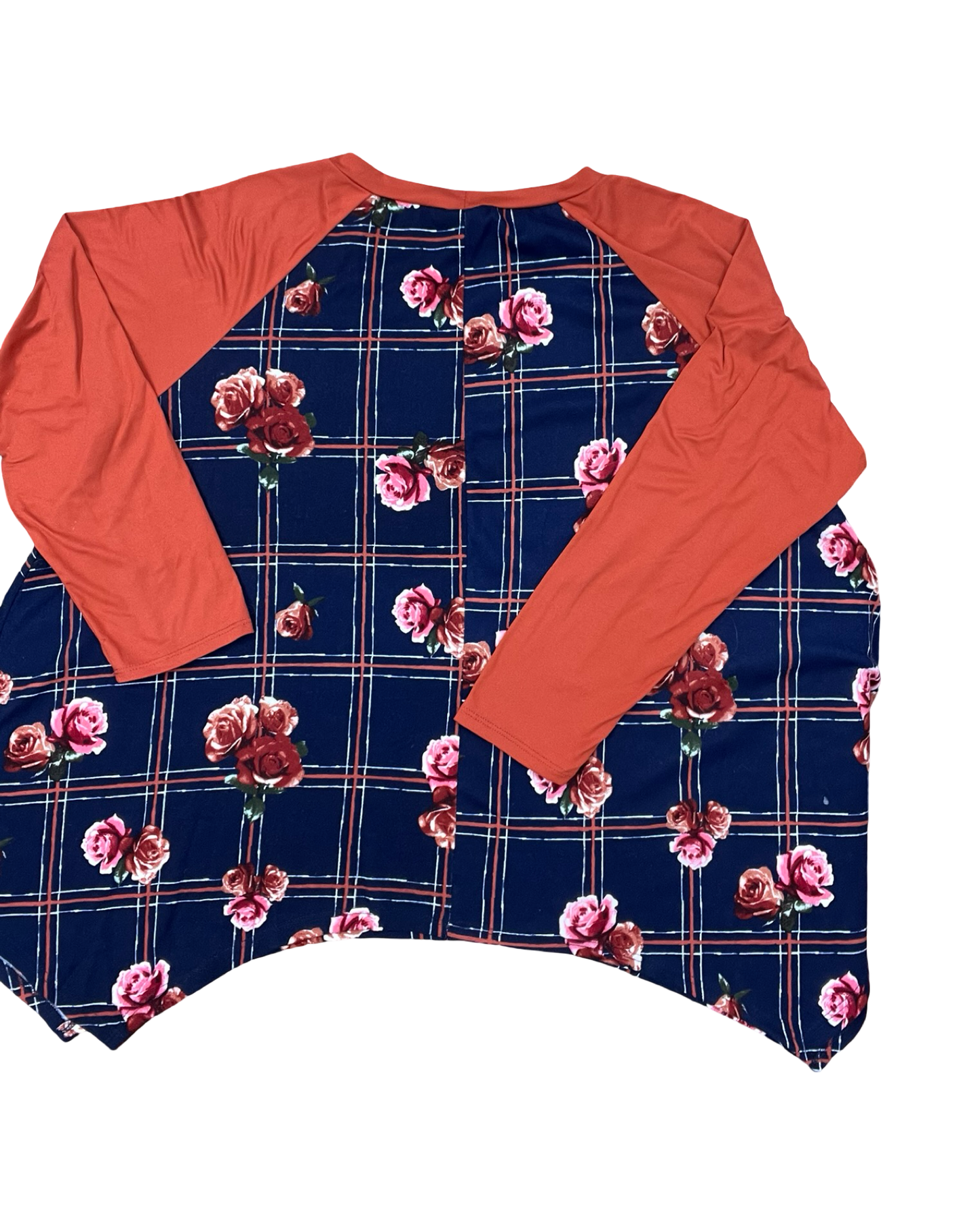 Top Ls By Clothes Mentor In Blue & Orange, Size:3X