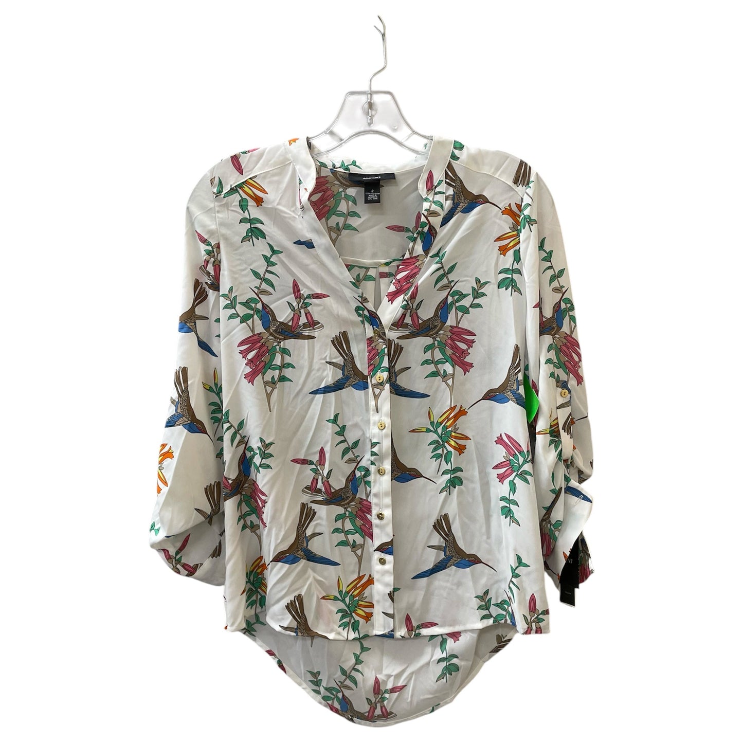 Top 3/4 Sleeve By Alfani In Pink & White, Size:S